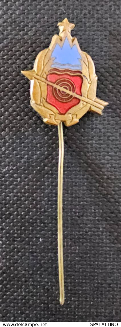 SLOVENIA ARCHERY ASSOCIATION, RARE VINTAGE PIN BADGE - Tir à L'Arc