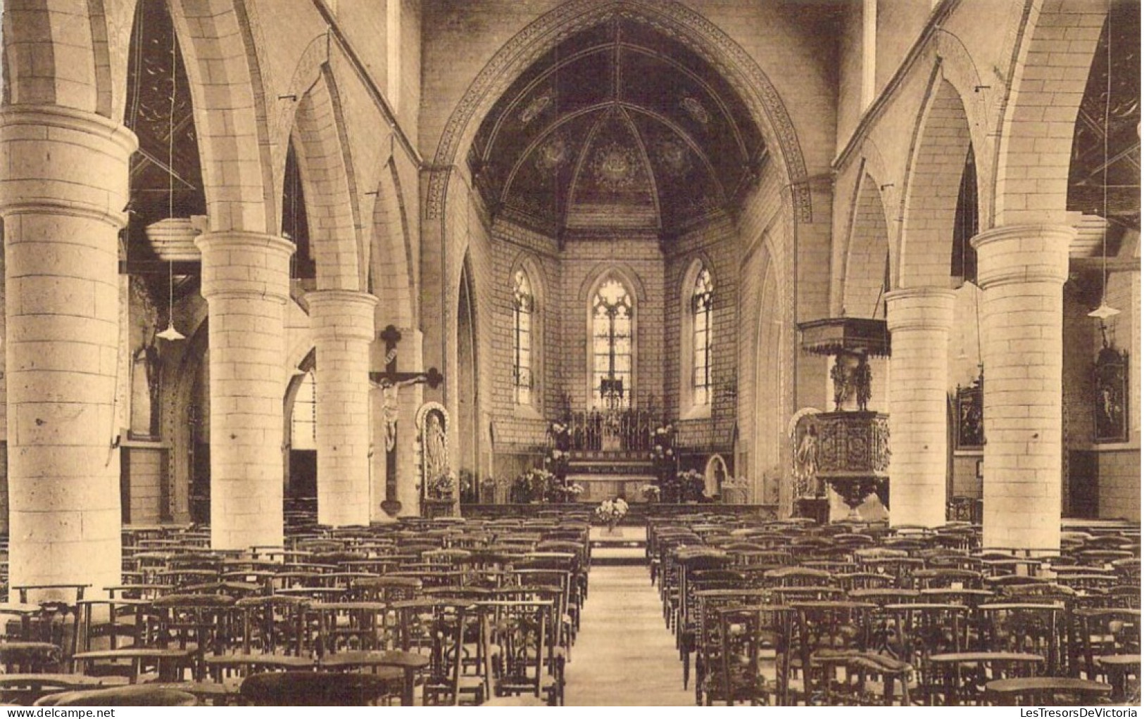 BELGIQUE - Hannut - Intérieur De L'Eglise - Carte Postale Ancienne - Hannut