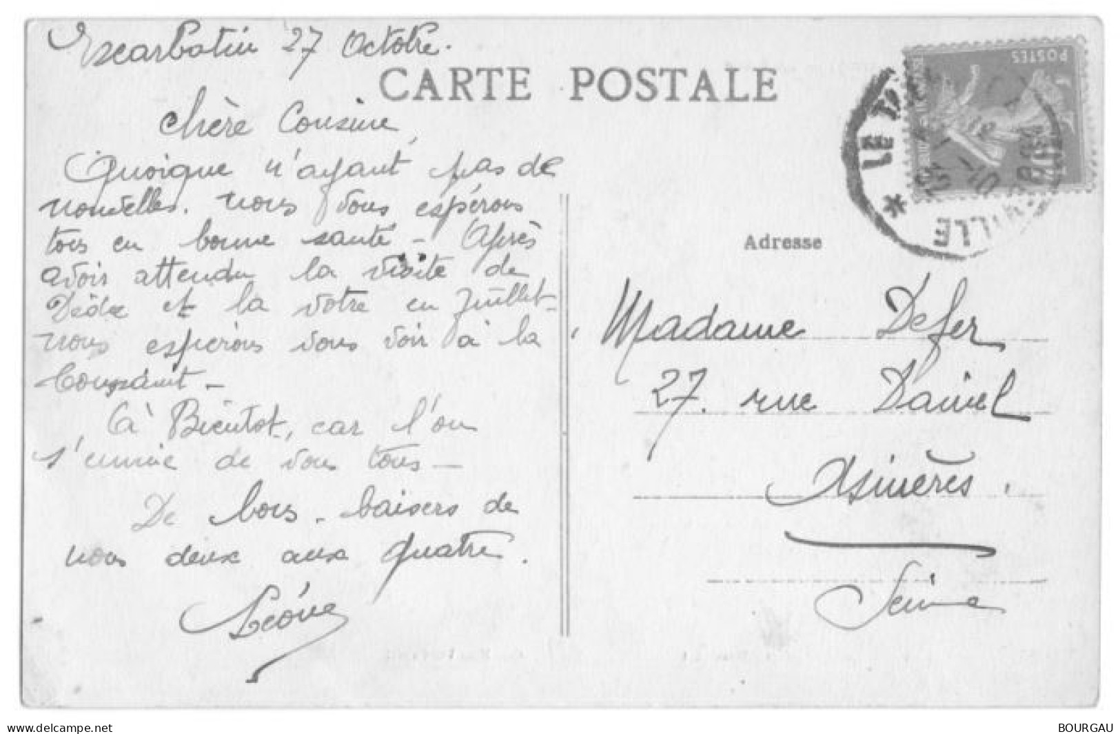 80 Escarbotin ( Somme ) " La Poste " Coll, Mme Vve Fauvel - Friville Escarbotin