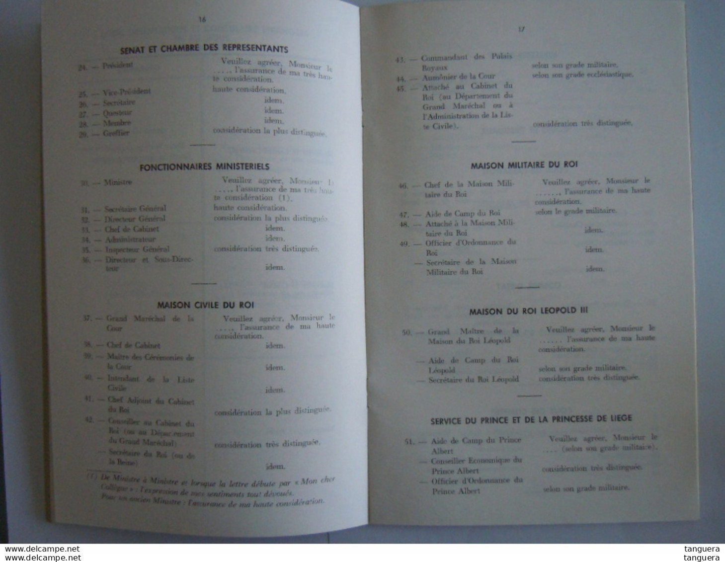 1968 Formules Protocolaires Service Du Protocole Ministere Des Affaires Etrangeres Et Du Commerce Exterieur - Pratique