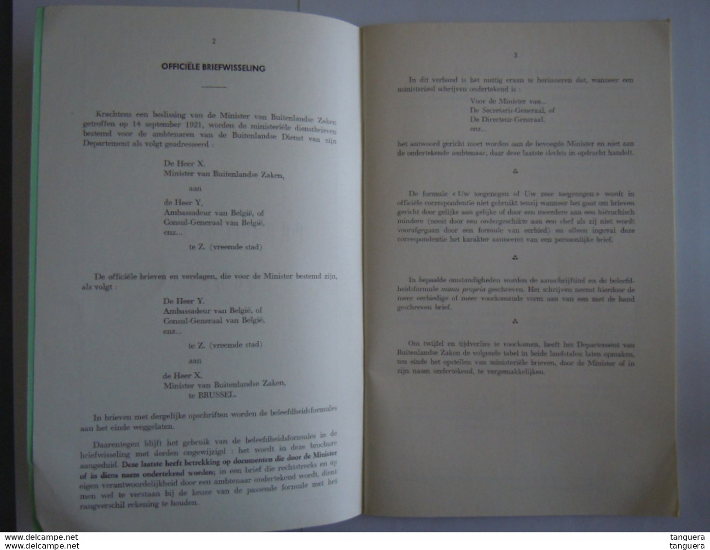 Boekje 1968 Protocolaire Formulieren Dienst Van Het Protocol Ministerie Van Buitenlandse Zaken En Buitenlandse Handel - Pratique