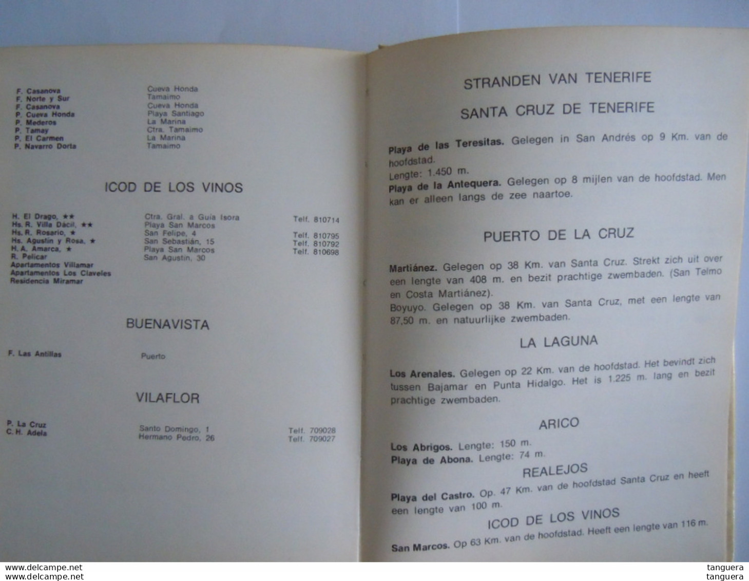 Tenerife Gids en souvenir 1971 tekst C.N. Perez vertaald uit het spaans