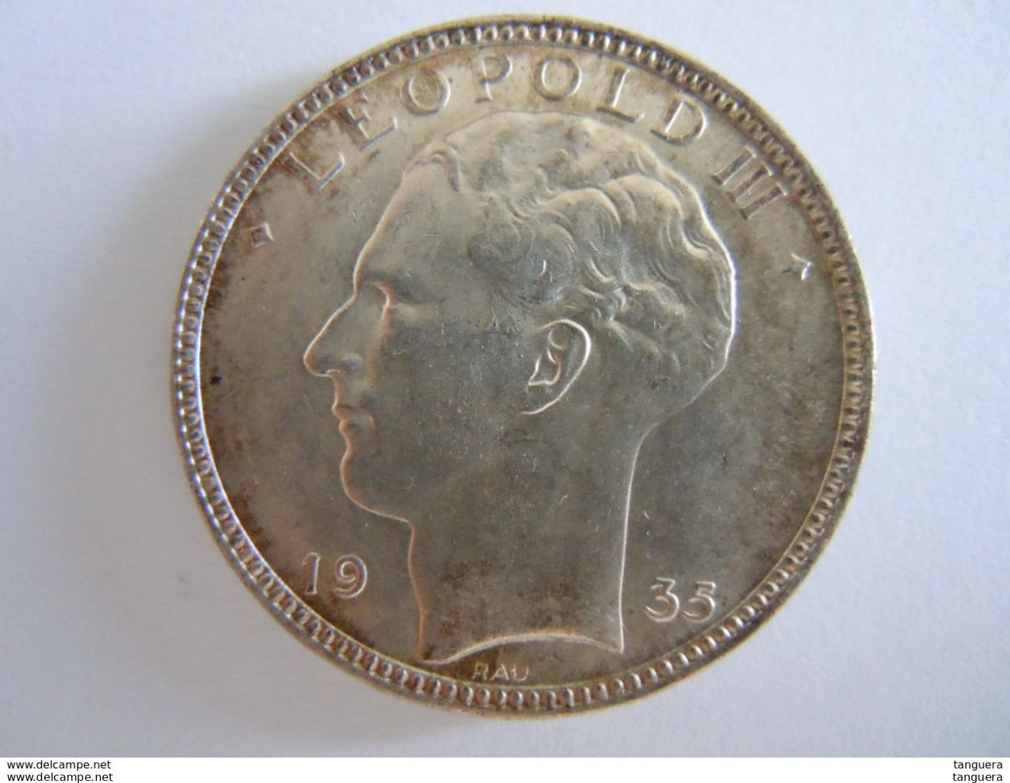 België Belgique Leopold III 20 Fr 1935 Frans Nederlands Pos A Argent - 20 Francs