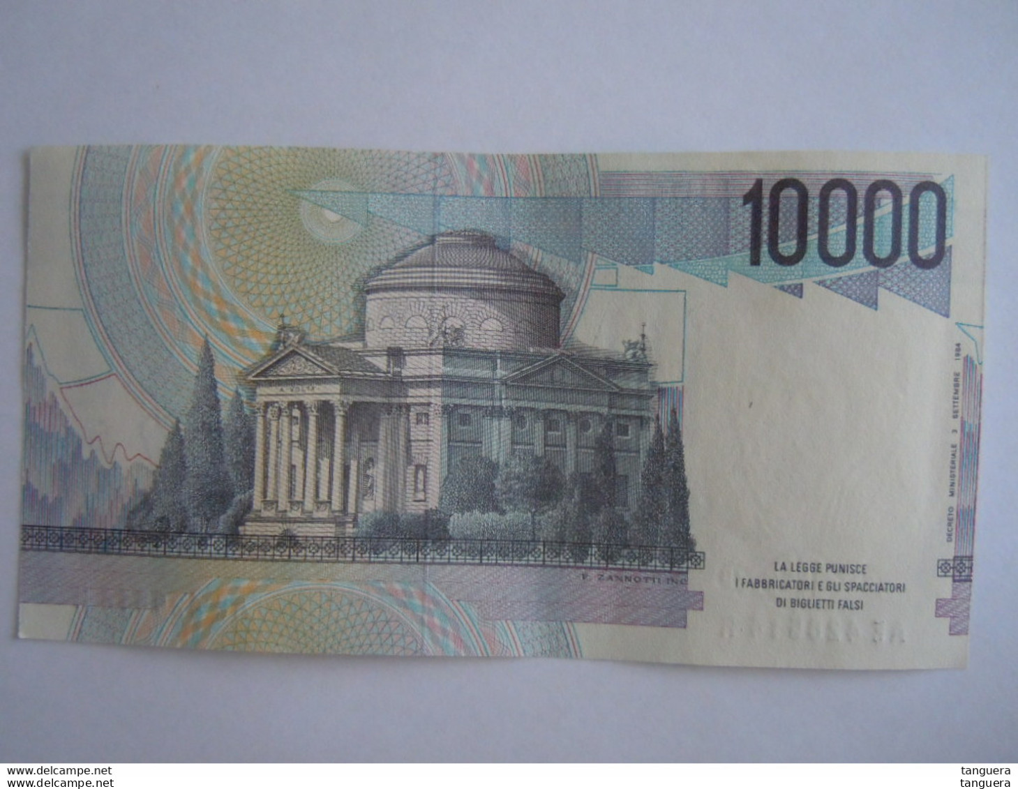 Italia Italie 10000 lire Volta 8 billets consécutivement AE 426512 R à AE 426519 R neuf