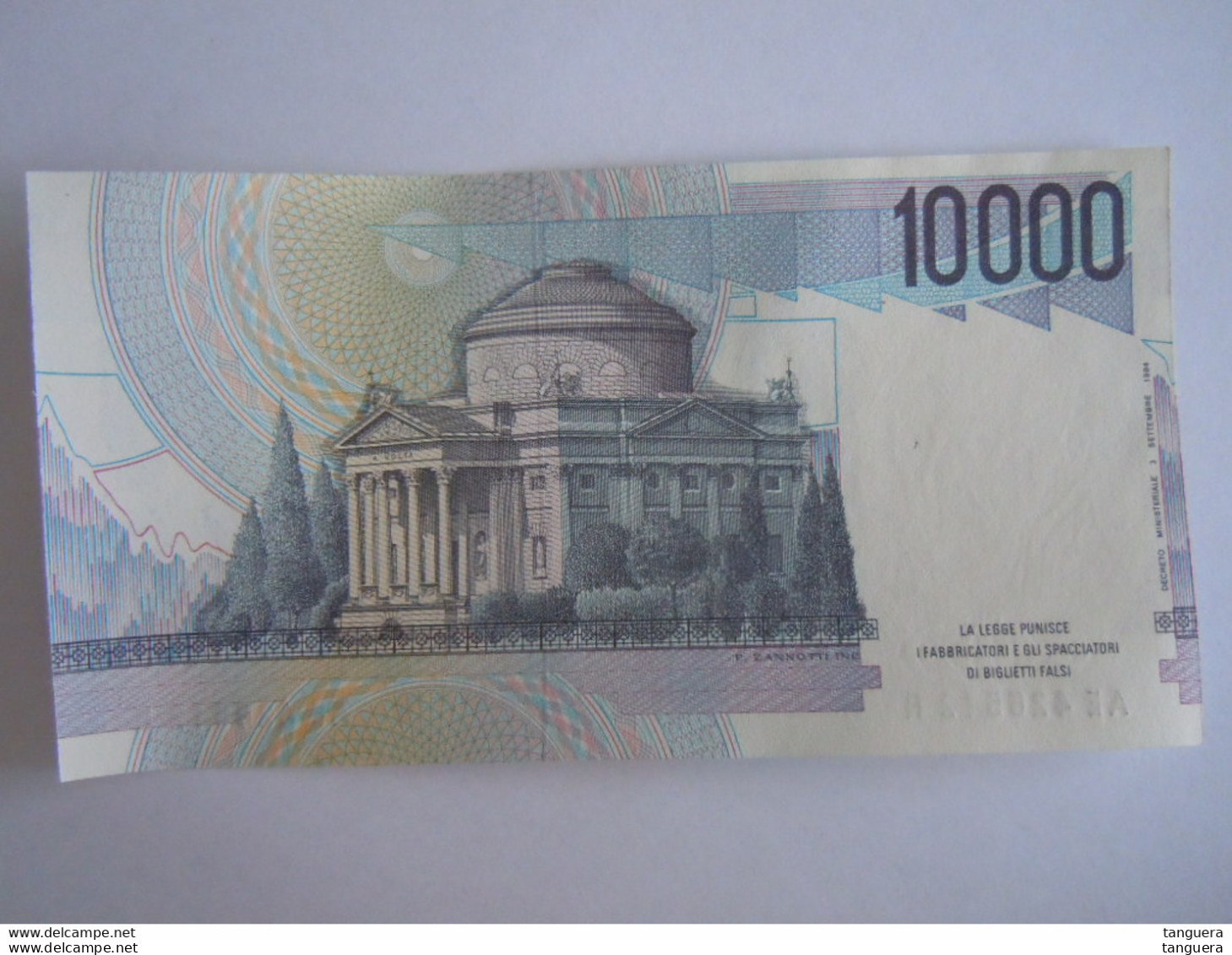 Italia Italie 10000 lire Volta 8 billets consécutivement AE 426512 R à AE 426519 R neuf