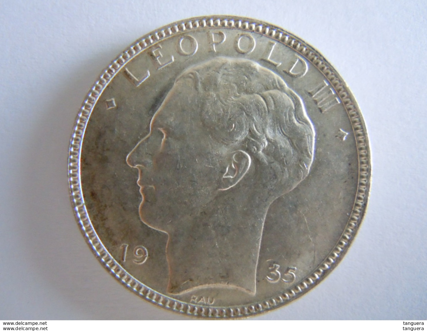 België Belgique Leopold III 20 Fr 1935 Frans Nederlands Pos B Argent - 20 Francs