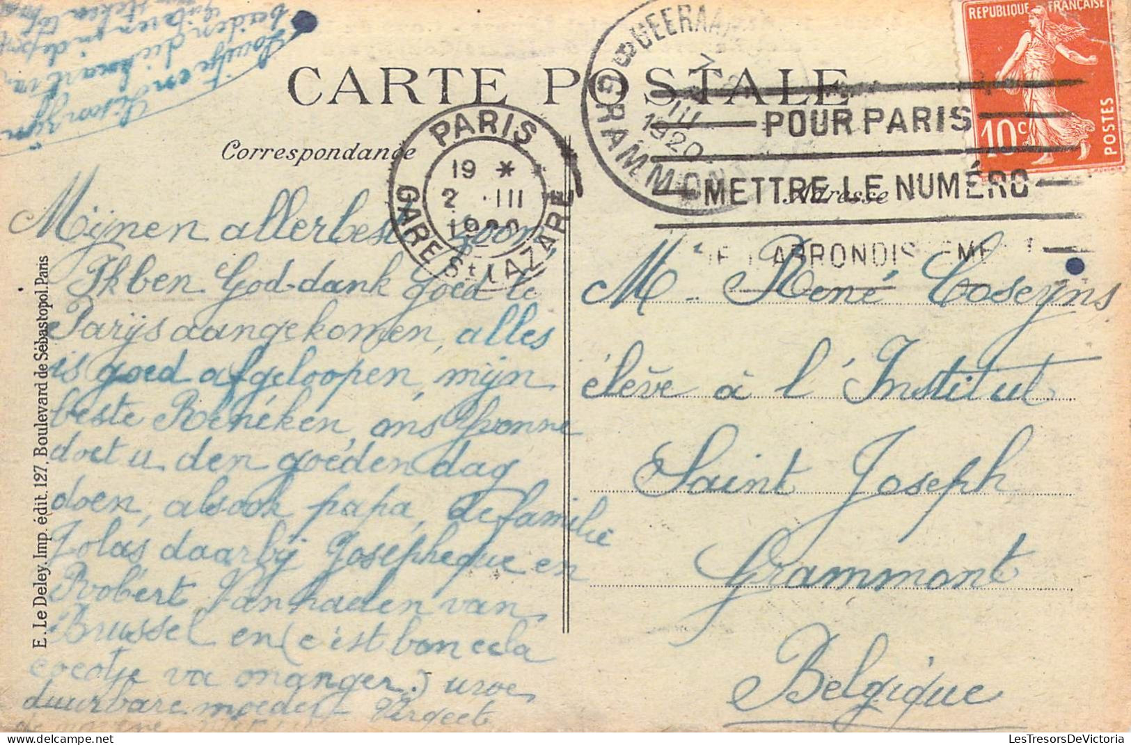 FRANCE - 75 - Paris - Gare Saint-Lazare - Cour Du Havre - Carte Postale Ancienne - Stations, Underground