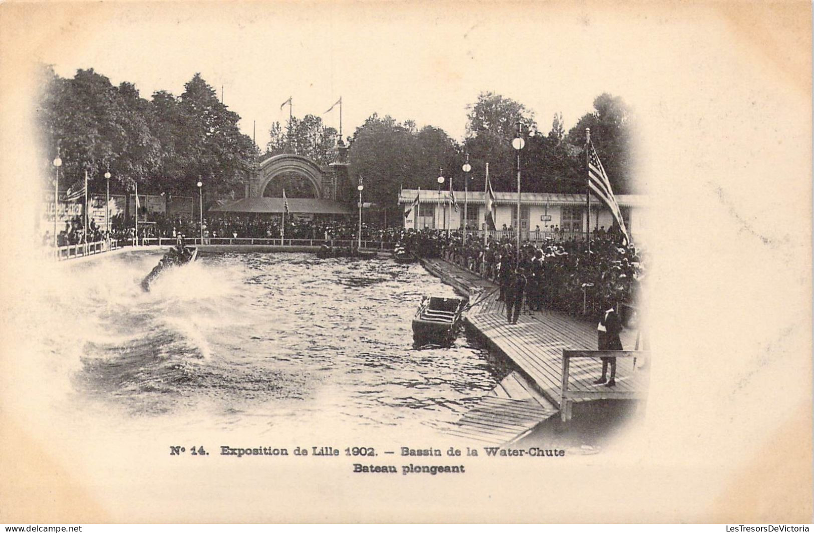 FRANCE - 59 - Lille - Exposition De Lille 1902 - Bassin De La Water-Chute - Bateau Plongeant - Carte Postale Ancienne - Lille