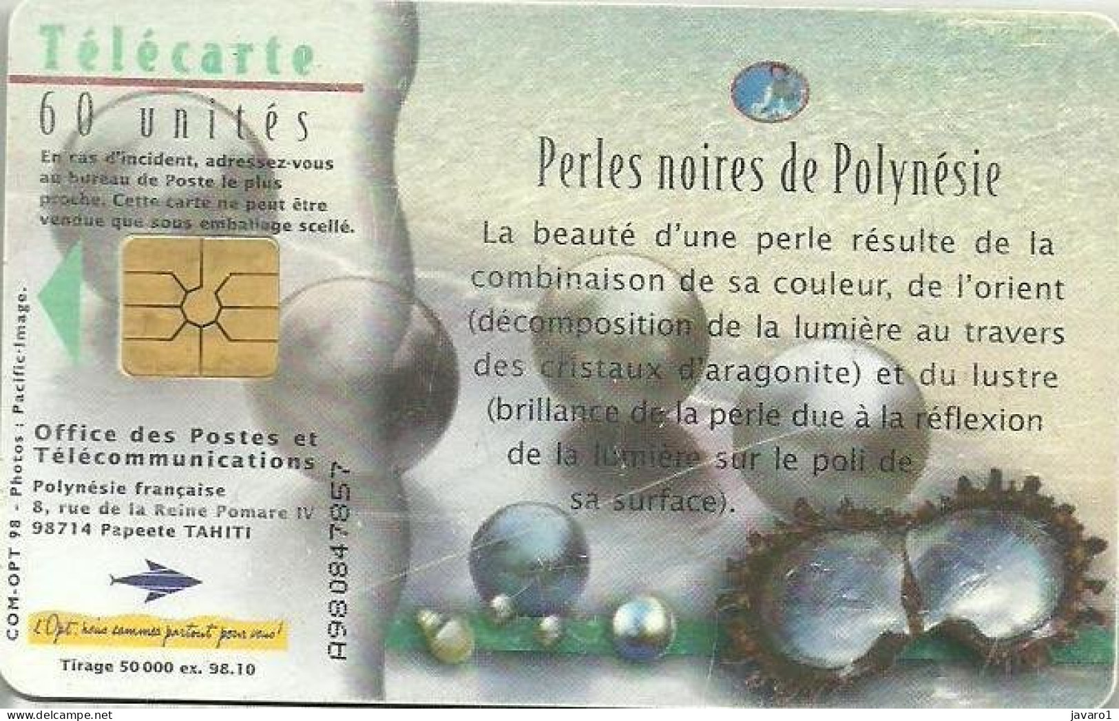 FR. POLYNESIA : FP079A  60 Perles Noires De Polynesie ( Batch: A980824098) USED - Polynésie Française