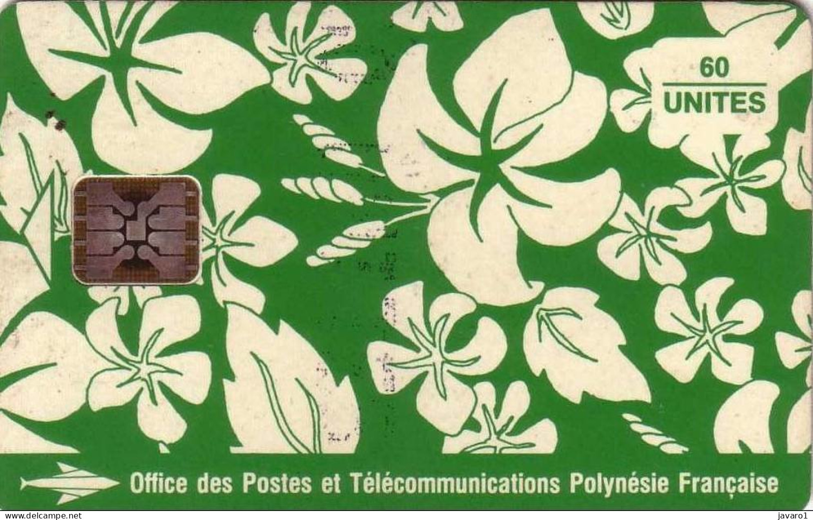 FR. POLYNESIA : FP018A  60 Motif Pareo, S. Millecamps 1993 (green) ( Batch: C41043823) USED - Polynésie Française
