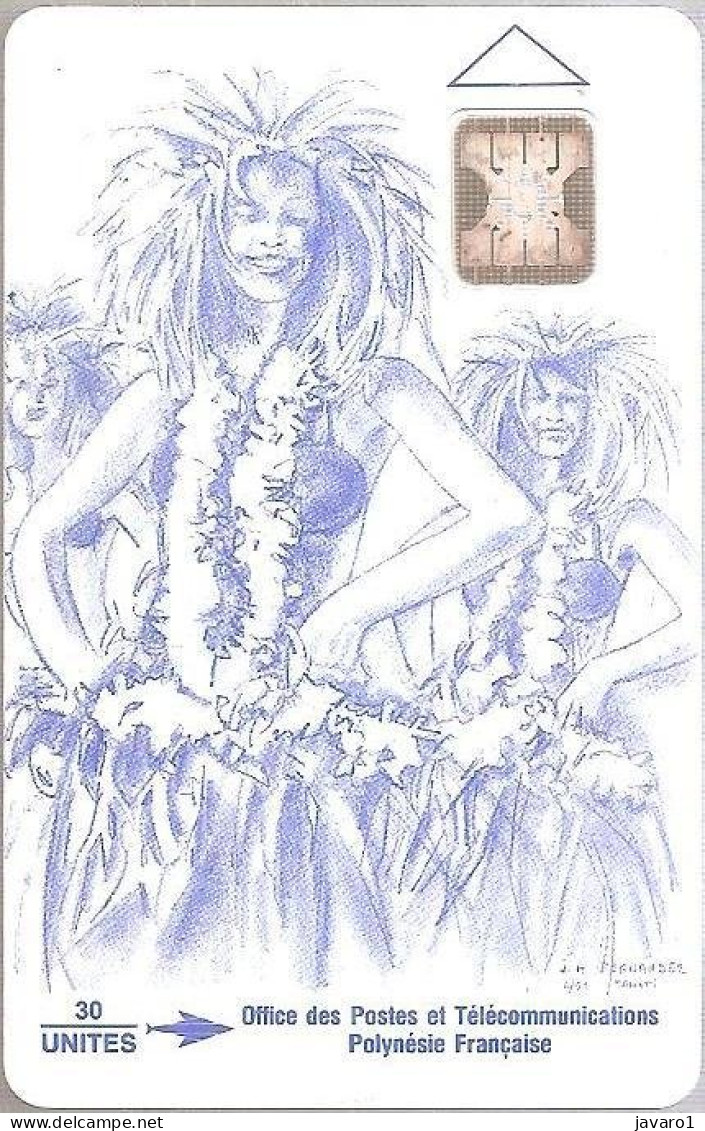 FR. POLYNESIA : FP010  30 Vahine Blue ( Batch: 39552 NSB) MINT - Polynésie Française