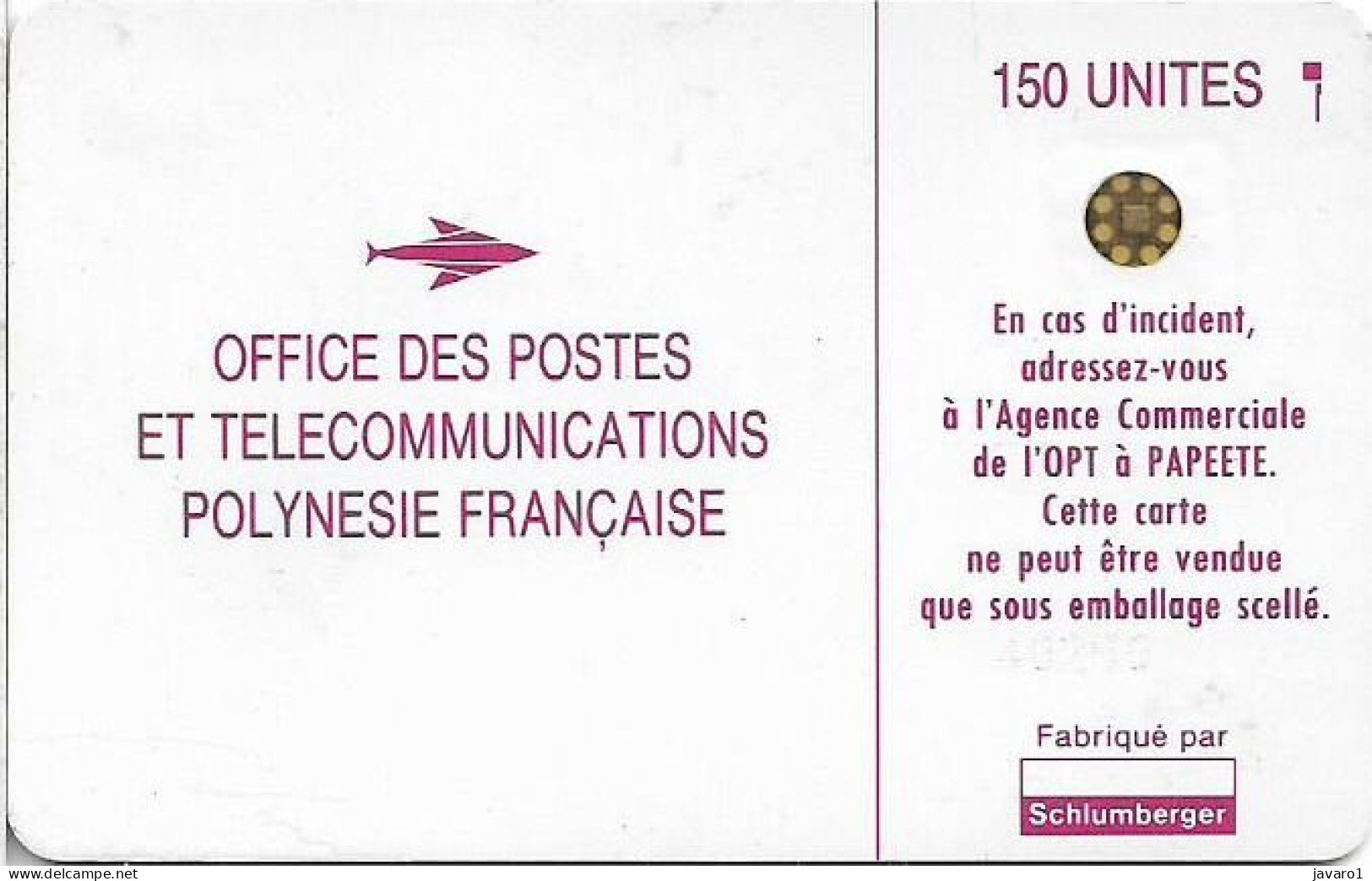 FR. POLYNESIA : FP009B 150 Vahine Purple ( Batch: 36221) USED - Polynésie Française