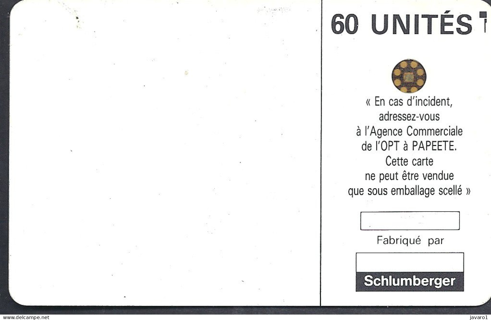 FR. POLYNESIA : FP001A  60 Tiki Green SC4 Verso Noir ( Batch: 17374) USED - Polynésie Française
