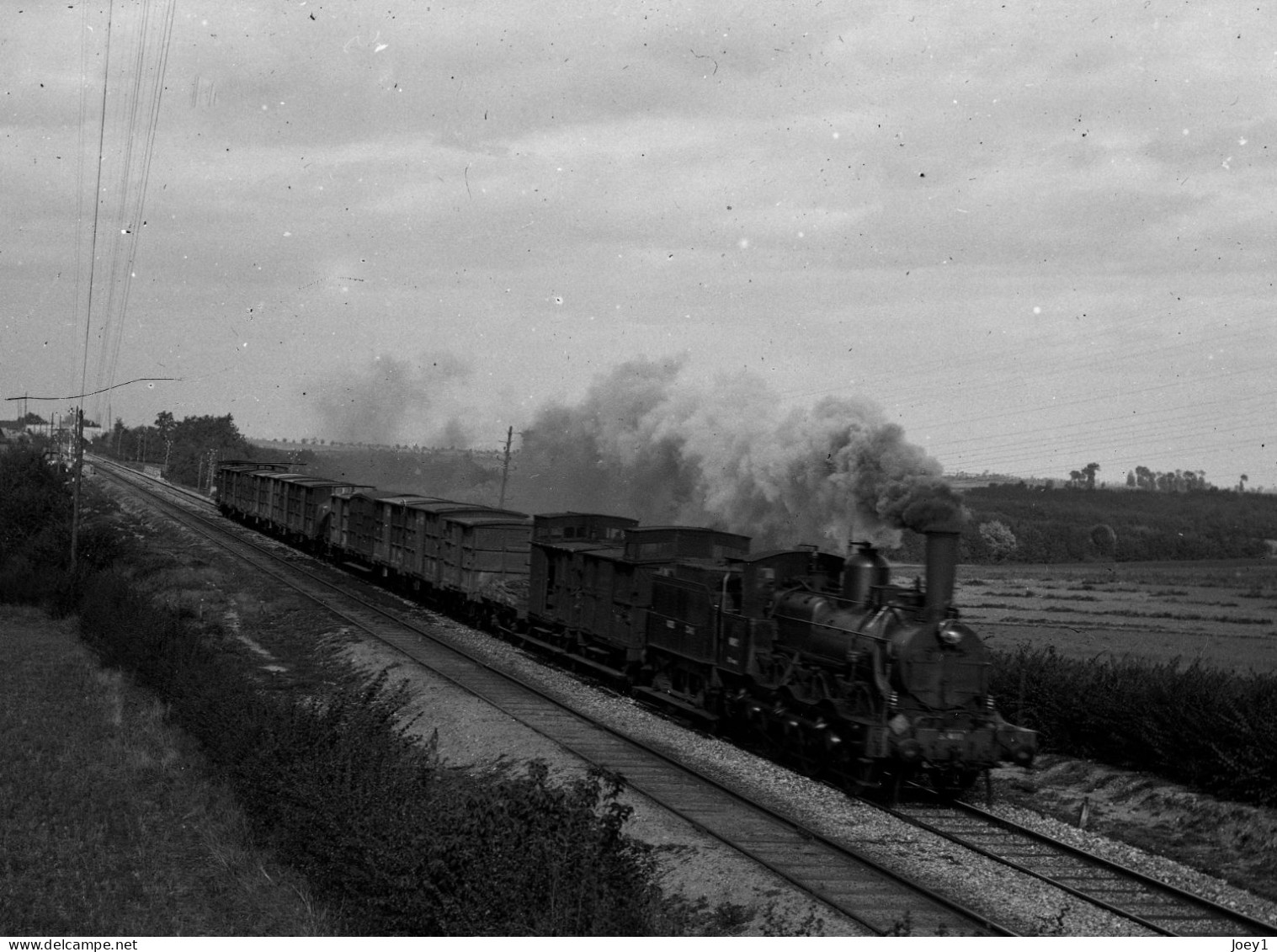 Photo Train Dans La Campagne Format 13/18 - Eisenbahnen