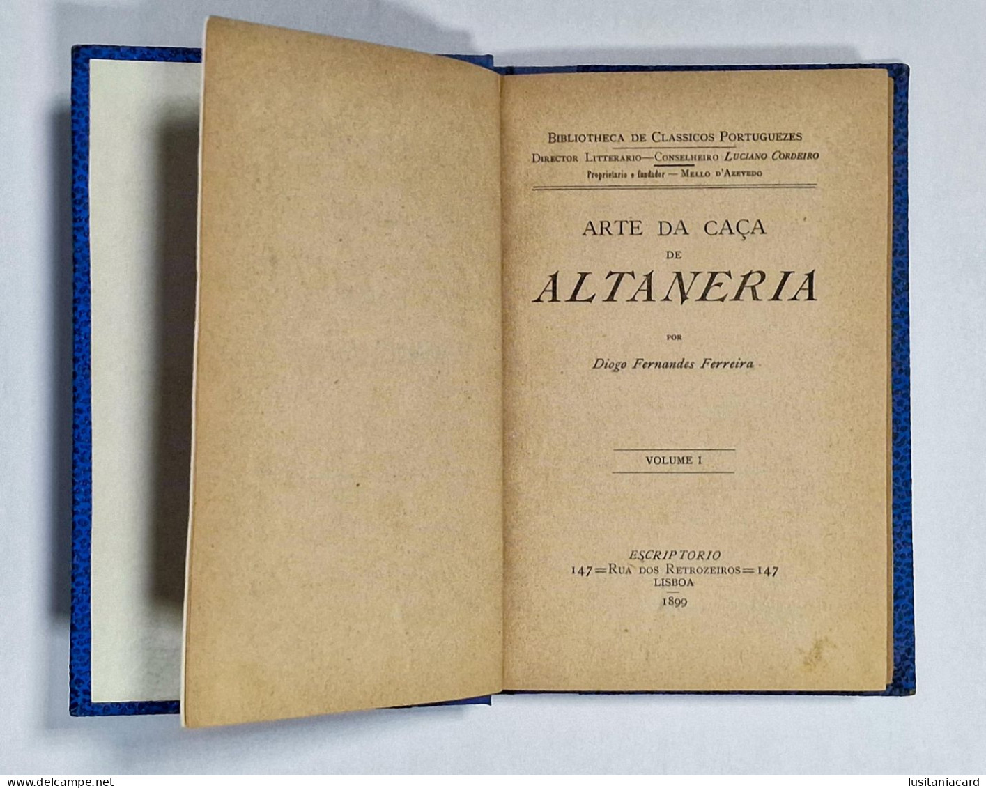 Arte Da Caça De Altaneria.( LIVRO COM 2 VOLUMES)(RARO) (Autor: Diogo Fernandes Ferreira - 1899) - Livres Anciens