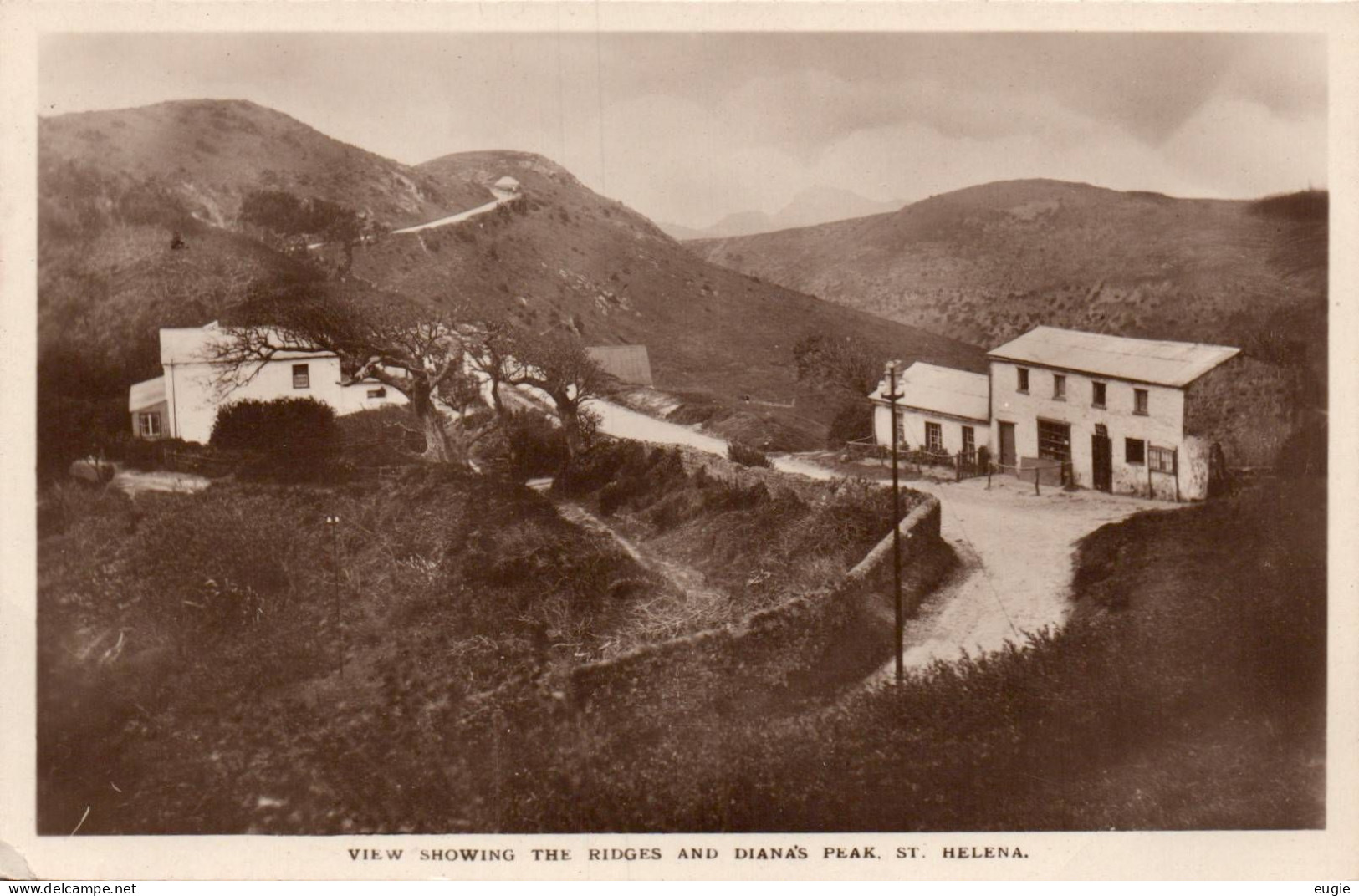 1824/ View Showing The Ridges And Diana's Peak, St. Helena - Sainte-Hélène