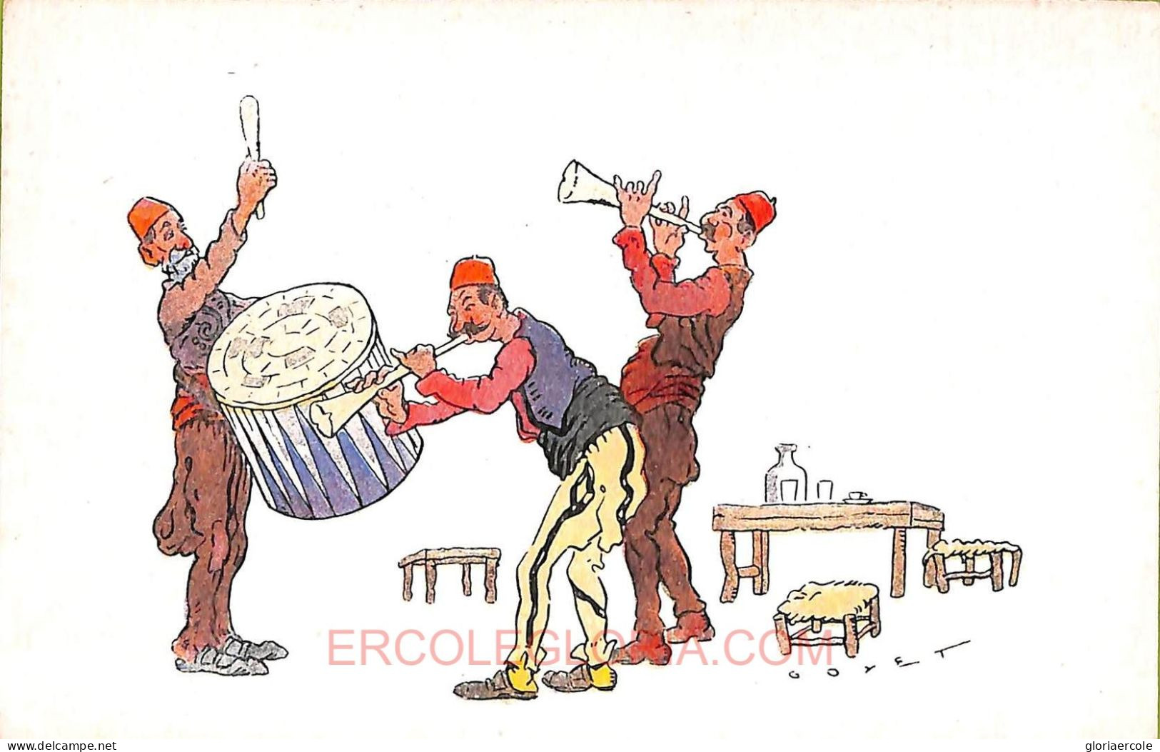 Ac9154  - GREECE - VINTAGE POSTCARD - ETHNIC Illustrated HUMOUR - Europa