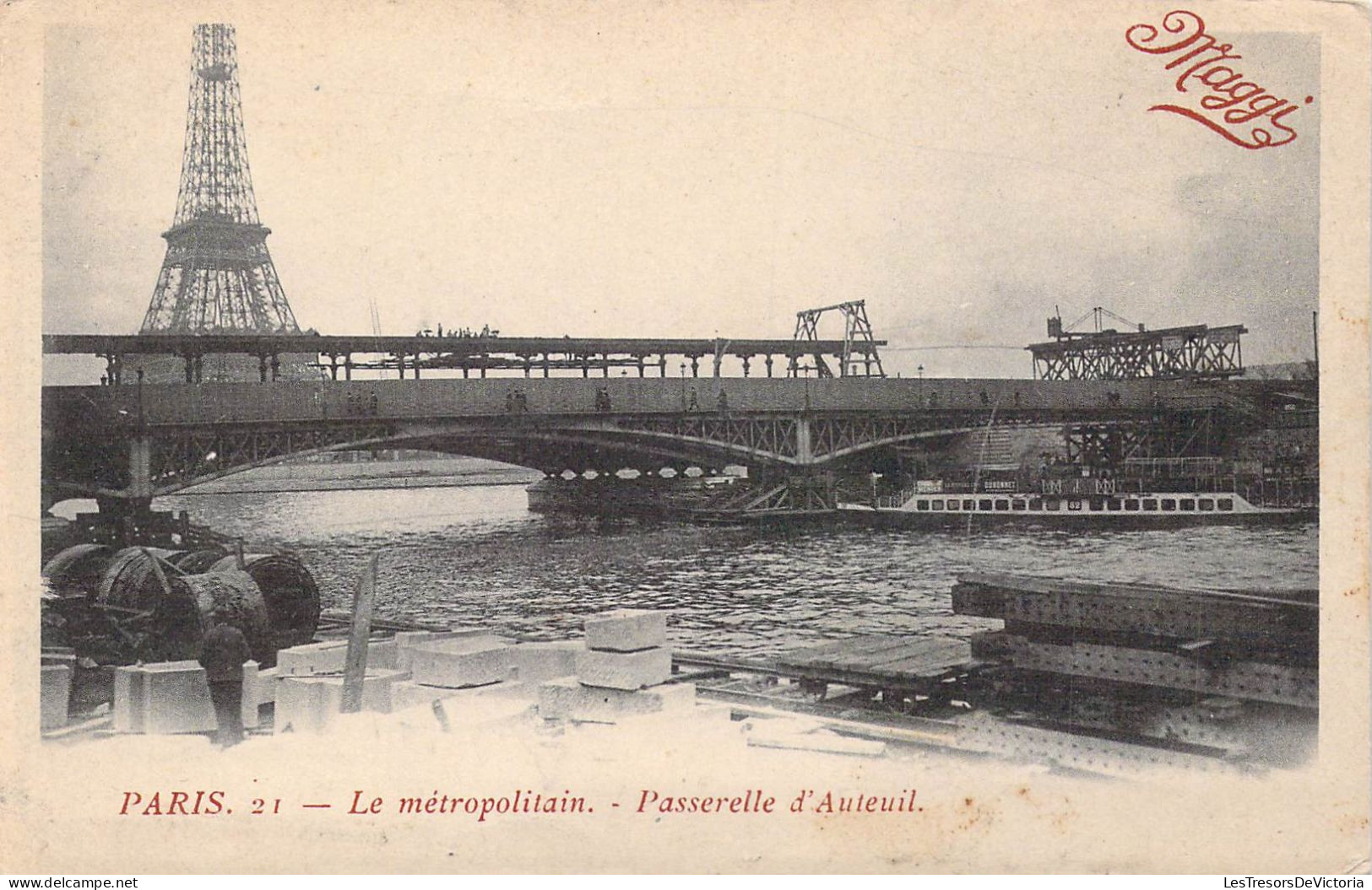 FRANCE - 75 - Paris - Le Métropolitain - Passerelle D'Auteuil - Carte Postale Ancienne - Sonstige Sehenswürdigkeiten