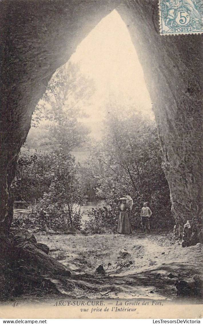 FRANCE - 89 - Arcy-sur-Cure - La Grotte Des Fées - Vue Prise De L'Intérieur - Carte Postale Ancienne - Other & Unclassified
