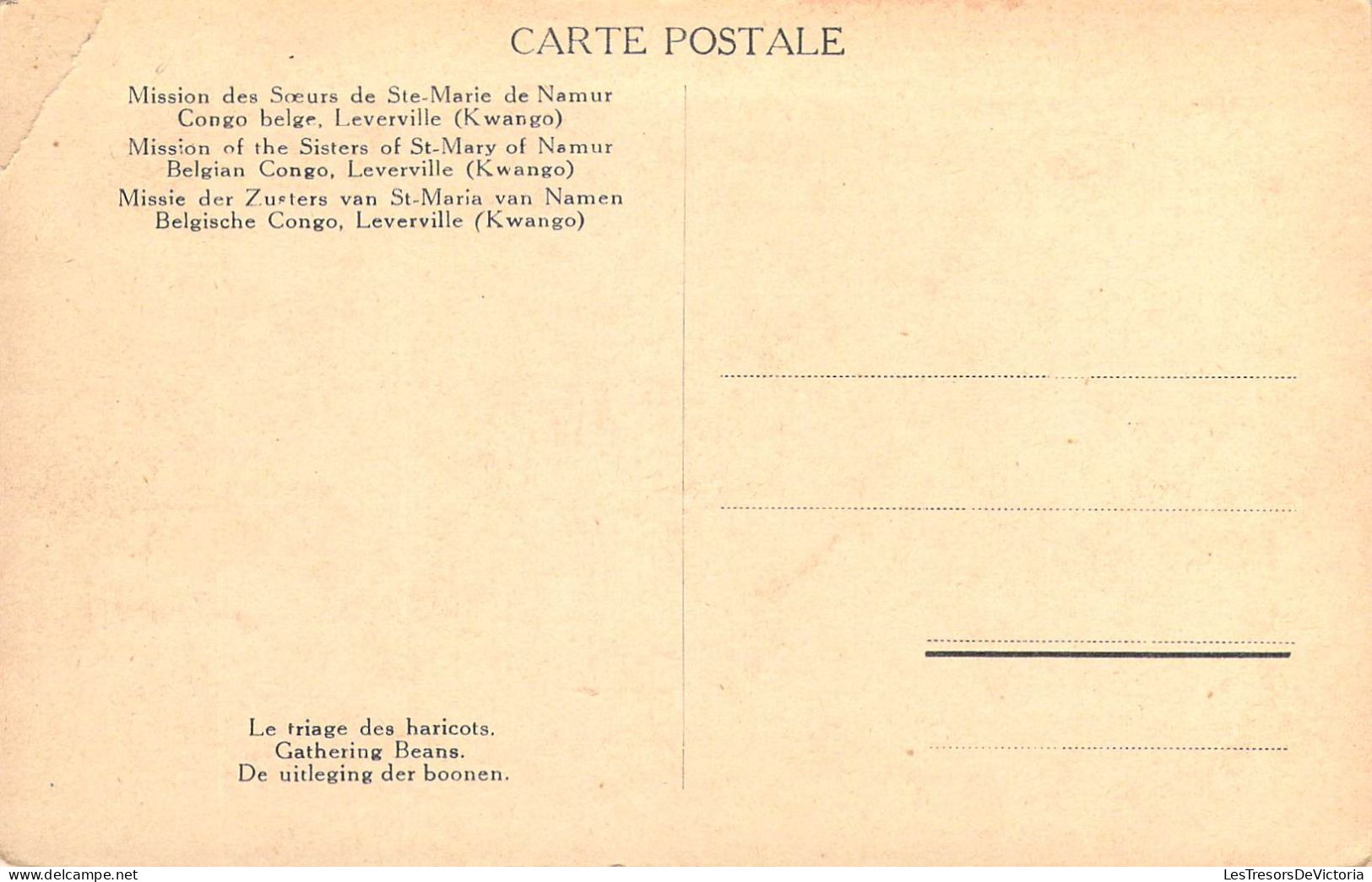 CONGO BELGE - Mission Des Sœurs De Ste-Marie De Namur - Leverville ( Kwango ) - Carte Postale Ancienne - Belgian Congo