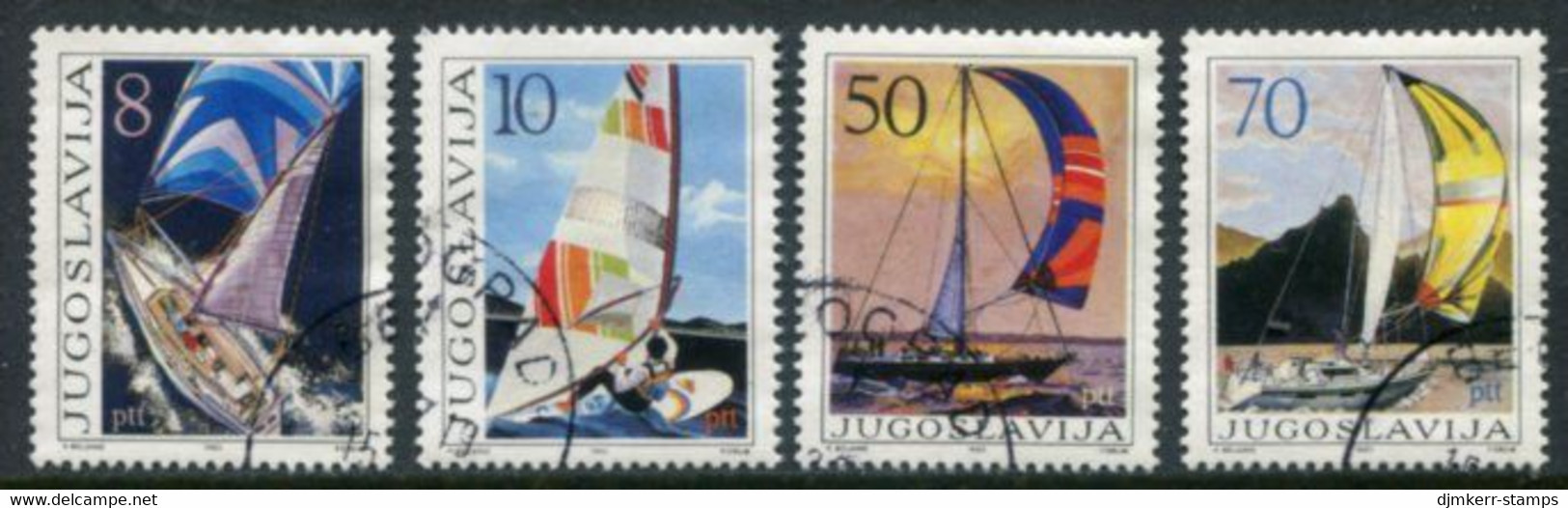 YUGOSLAVIA 1985 Nautical Tourism Used.  Michel 2115-18 - Usados