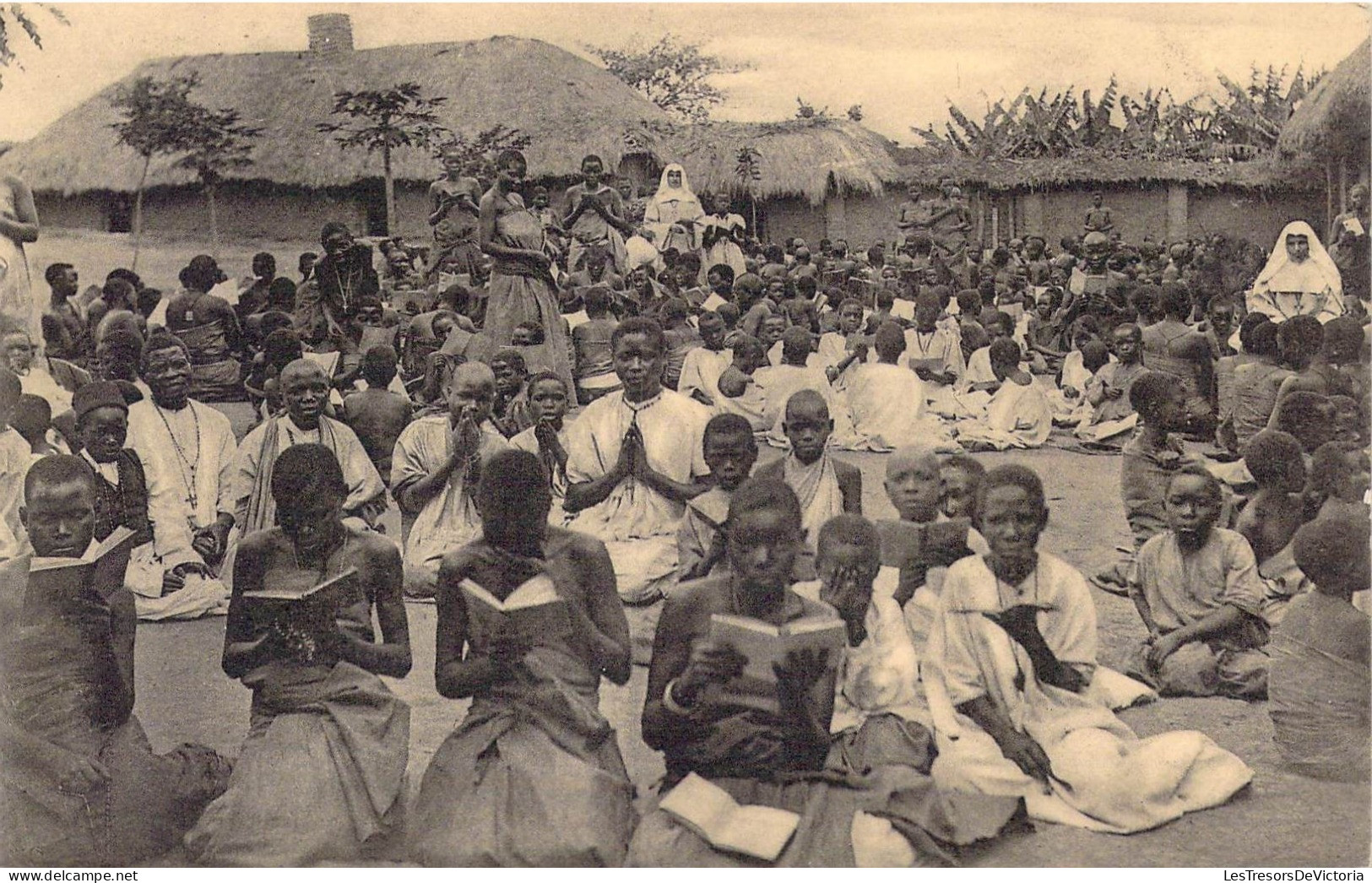 CONGO BELGE - Postulats Des Sœurs Missionnaires De N.-D. D'Afrique - L'heure Du Catéchisme - Carte Postale Ancienne - Congo Belge