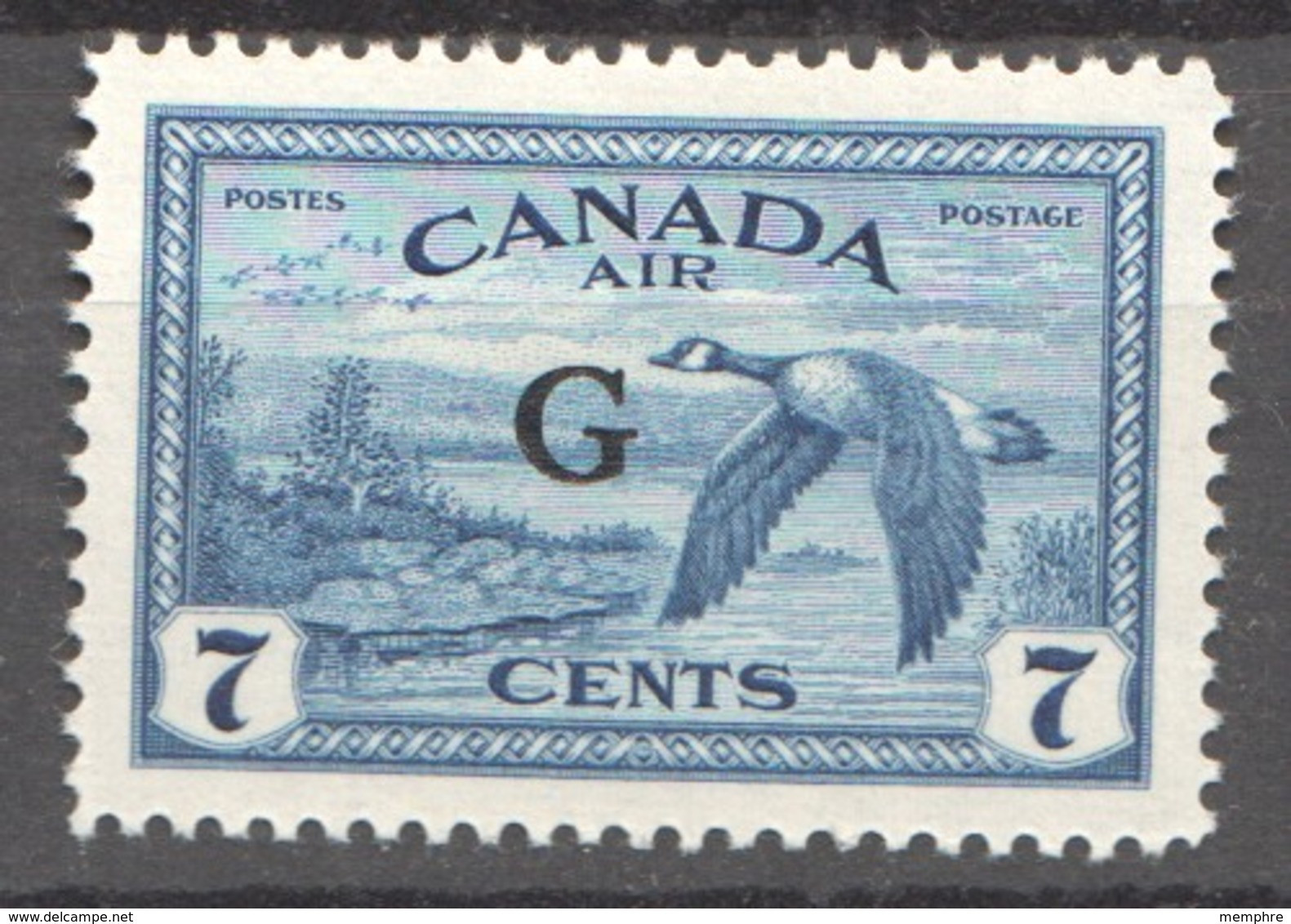 1950  Airmail Canada Goose «G» Overprint  ,Scott CO2 **  MNH - Sobrecargados