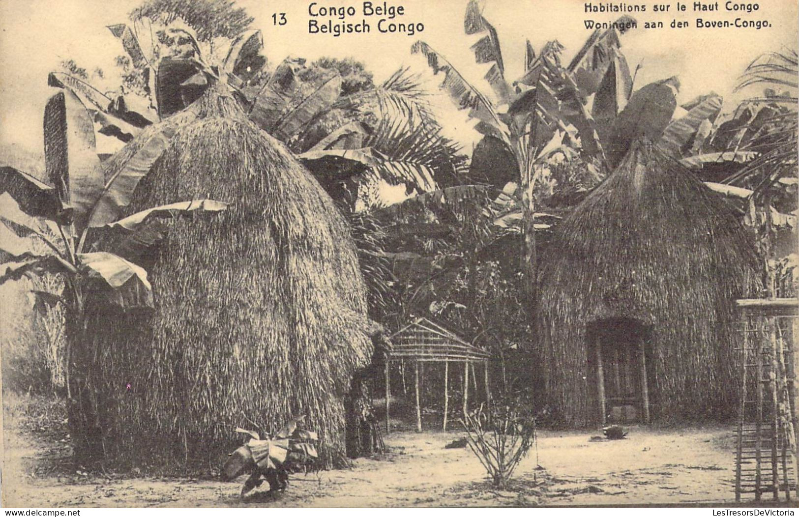 CONGO BELGE - Habitations Sur Le Haut Congo - Carte Postale Ancienne - Belgisch-Congo