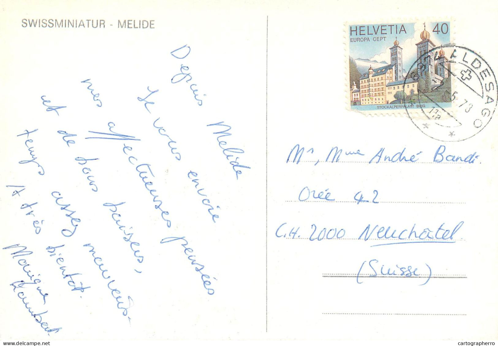 Postcard Switzerland Swissminiatur Melide 1973 - Melide