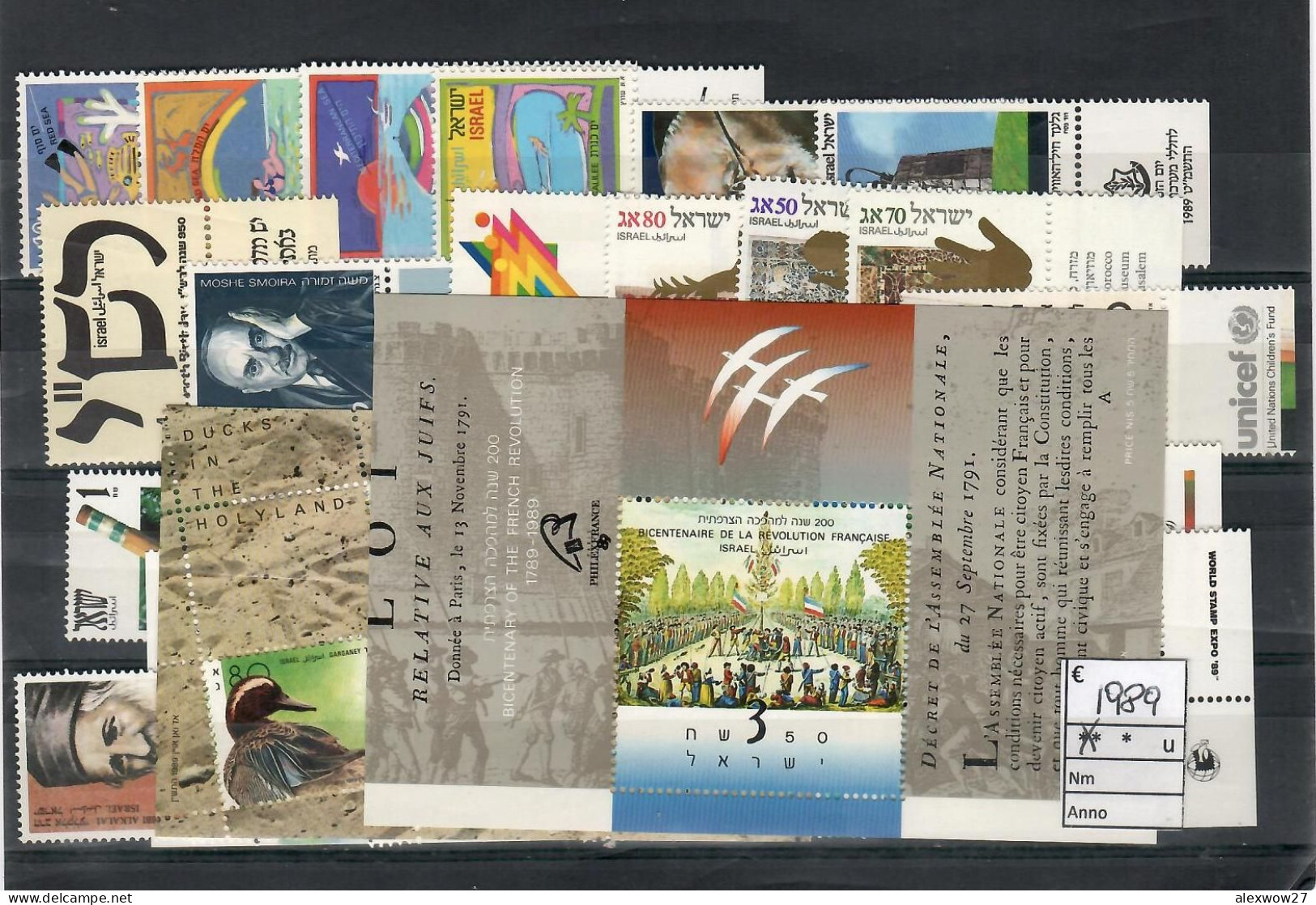 Israele 1989 " Annata Completa With Tab " ** MNH / VF - Full Years