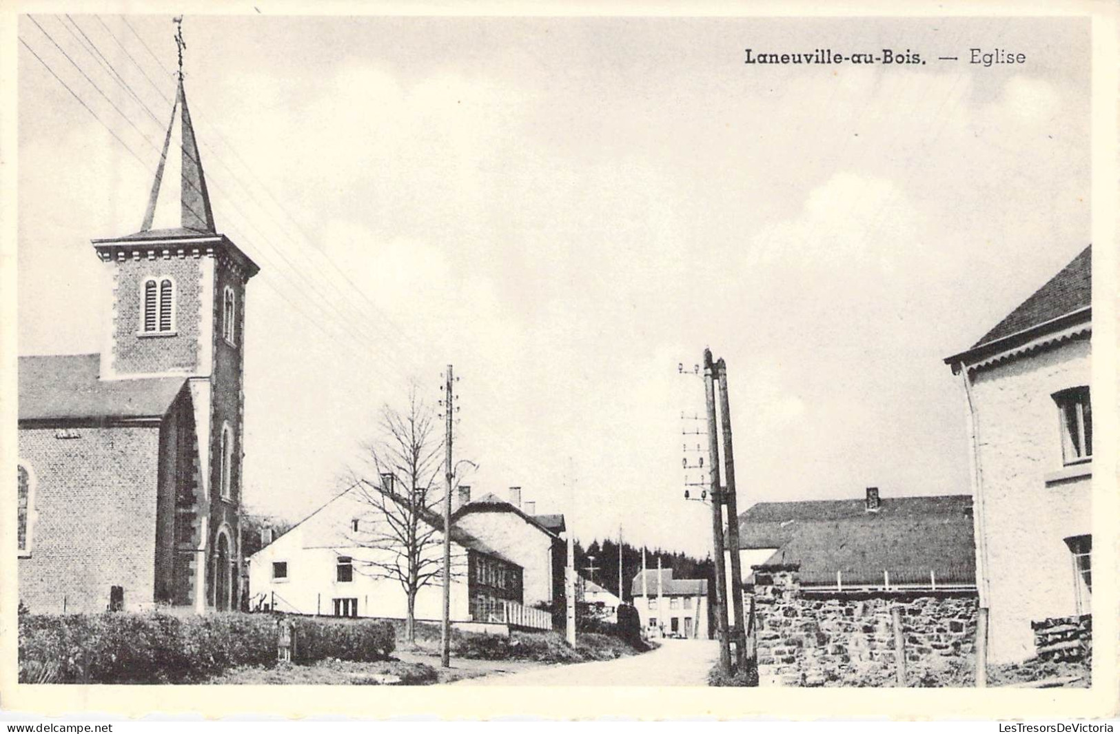 BELGIQUE - LANEUVILLE AU BOIS - Eglise - Carte Postale Ancienne - Autres & Non Classés