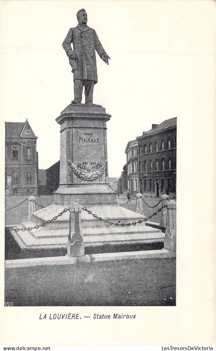 BELGIQUE - LA LOUVIERE - Statue Mairaux - Carte Postale Ancienne - La Louvière