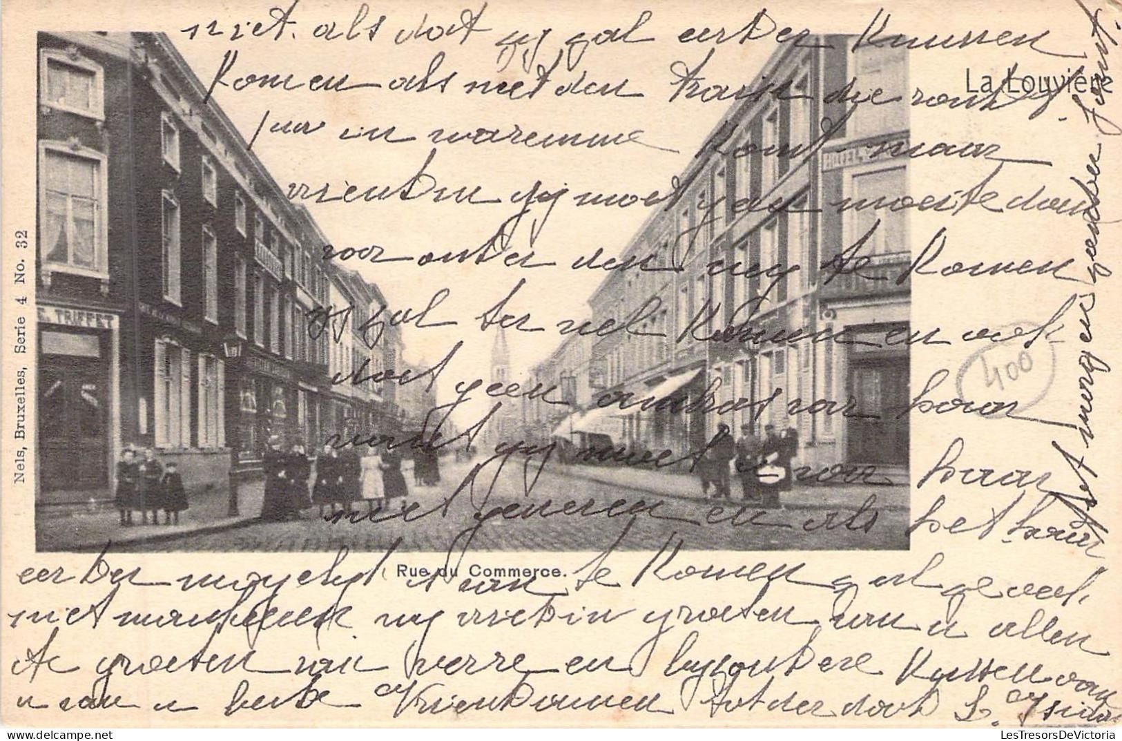 BELGIQUE - LA LOUVIERE - Rue Du Commerce - Edit Nels - Carte Postale Ancienne - La Louviere