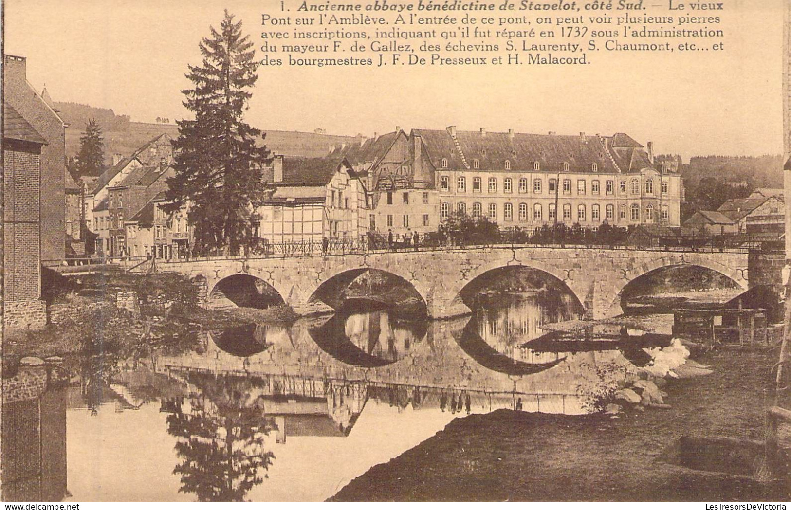 BELGIQUE - STAVELOT - Ancienne Abbaye Bénédictine - Côté Sud - Carte Postale Ancienne - Stavelot