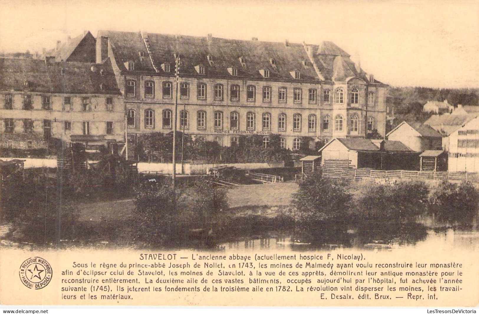 BELGIQUE - STAVELOT - Ancienne Abbaye - Edit E Desaix - Carte Postale Ancienne - Stavelot