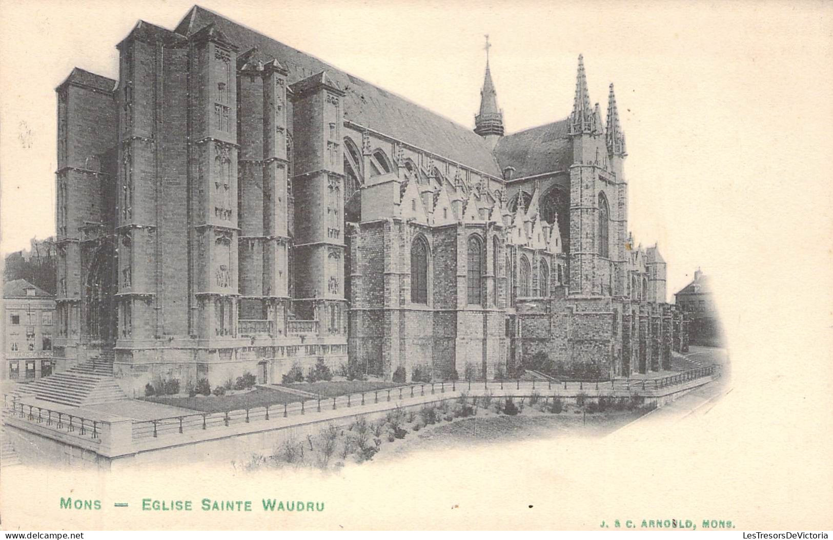 BELGIQUE - MONS - Eglise Sainte Waudru - Carte Postale Ancienne - Mons