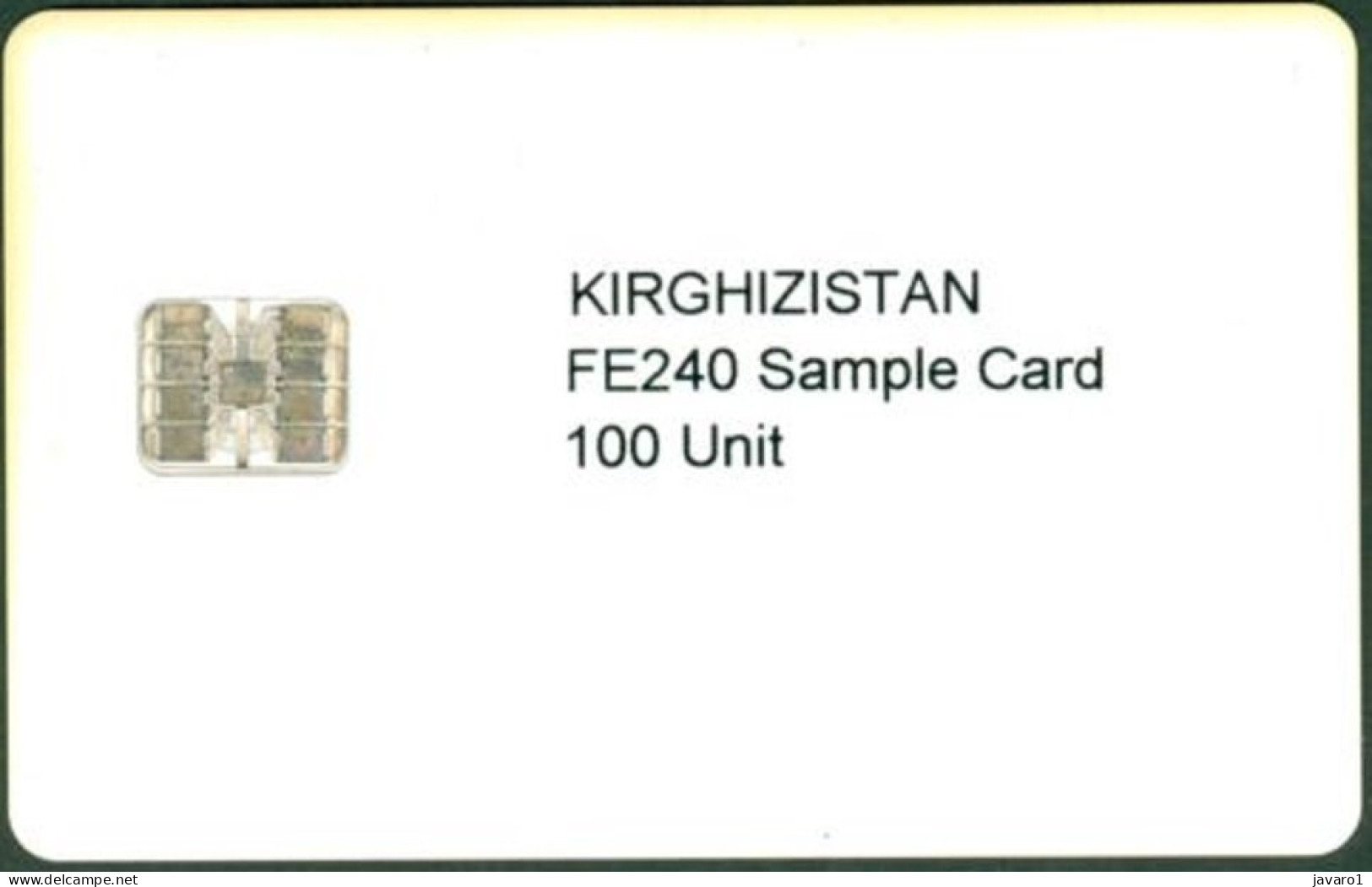 KIRGYSTAN : KYR-TST-0003 100 KIRGHIZISTAN FE240 Sample Card 100 Unit ( Batch: 00023404) MINT - Kirgisistan