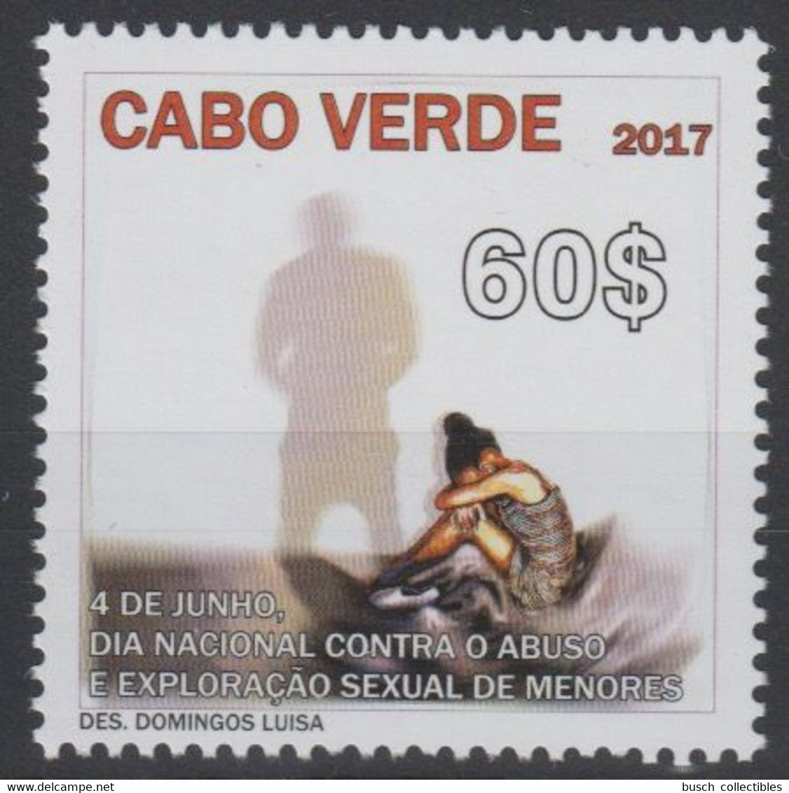 Cape Kap Cabo Verde 2017 Mi. 1049 Children Protection Day Against Sexual Abuse 1 Val. MNH - Islas De Cabo Verde