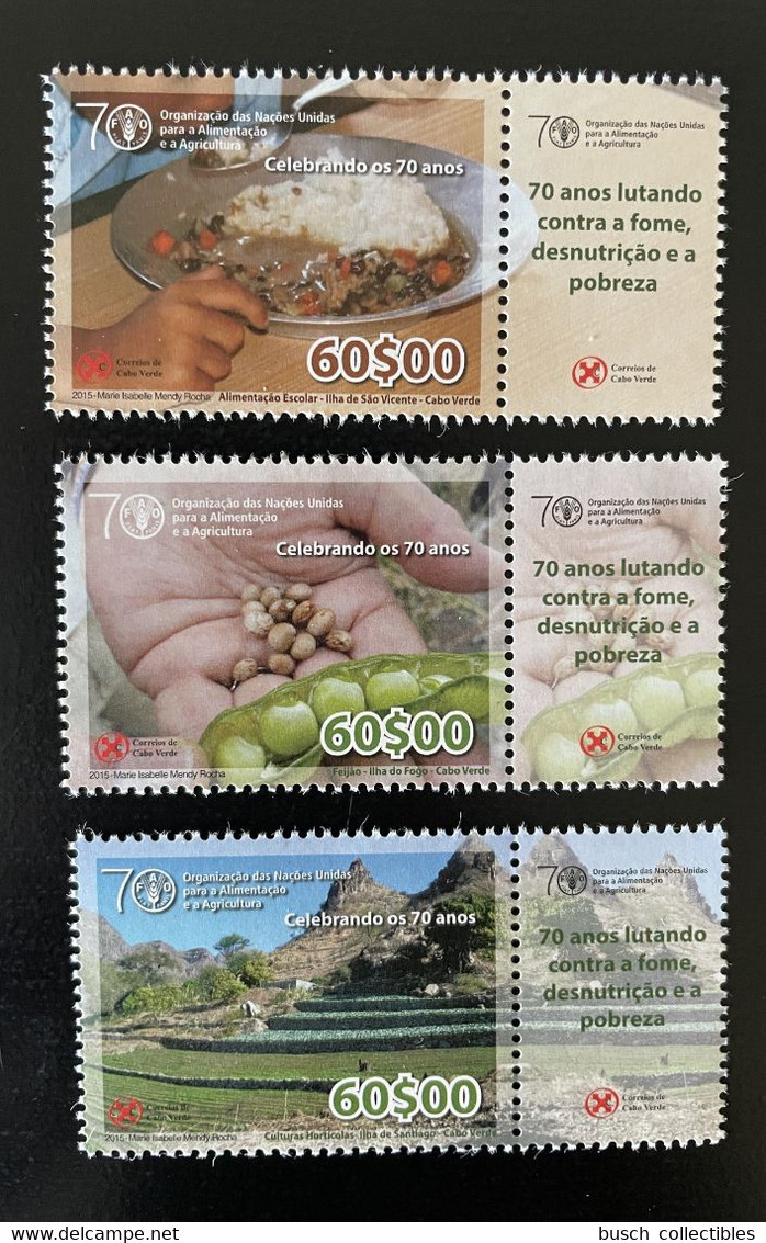 Cape Verde Cabo Verde 2015 Mi. 1035 - 1037 FAO WFO 70 Ans Jahre Years Anos - Cap Vert