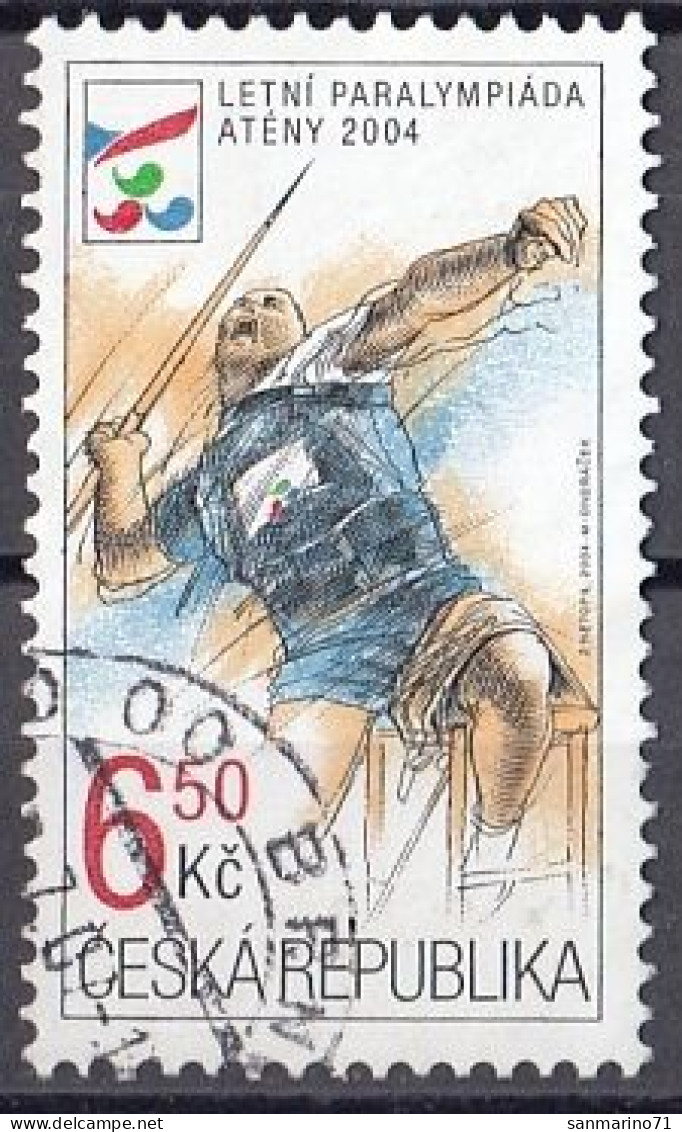 CZECH REPUBLIC 405,used,falc Hinged - Sommer 2004: Athen - Paralympics