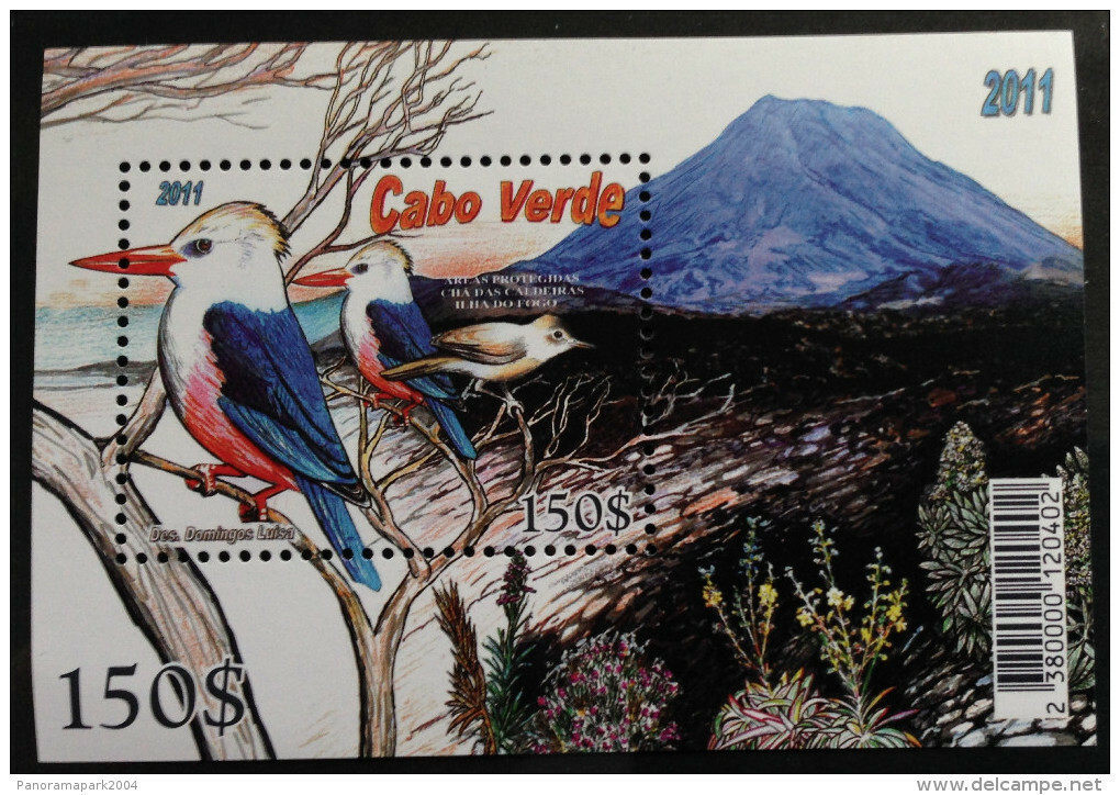Cabo Verde 2011 - Cha Das Caldeiras Ilha Do Fogo Oiseau Bird Vogel Birds Oiseaux Sheet Block Bloc MNH - Kaapverdische Eilanden