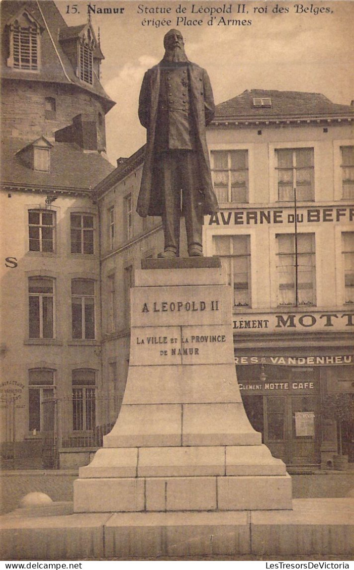 BELGIQUE - NAMUR - Statue De Léopold II Roi Des Belges érigée Place D'Armes - Edition Belge - Carte Postale Ancienne - Namen