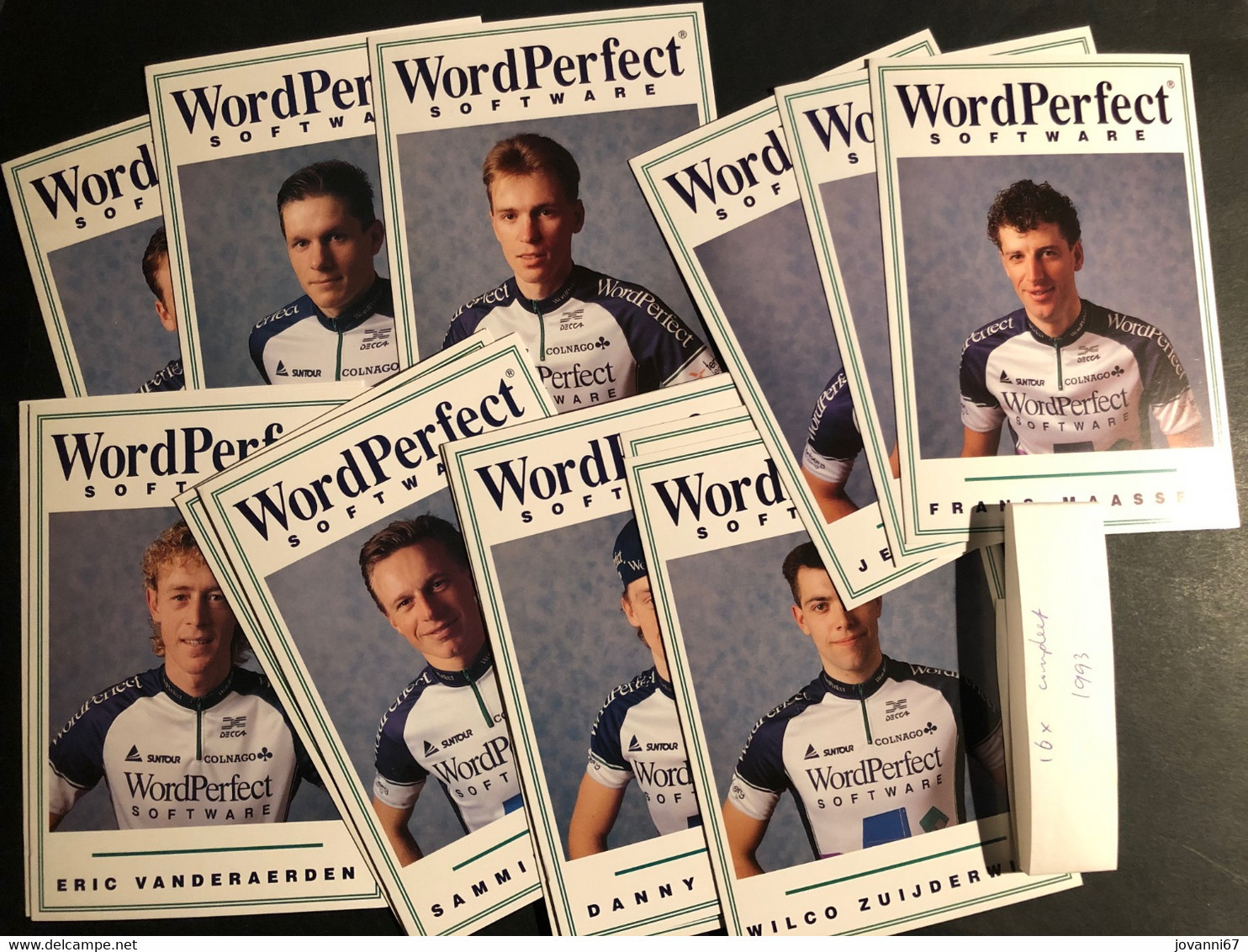 WordPerfect -  Complete Set 16 Cartes - 1993 - Carter / Cards- Cyclists - Cyclisme - Ciclismo -wielrennen - Cyclisme