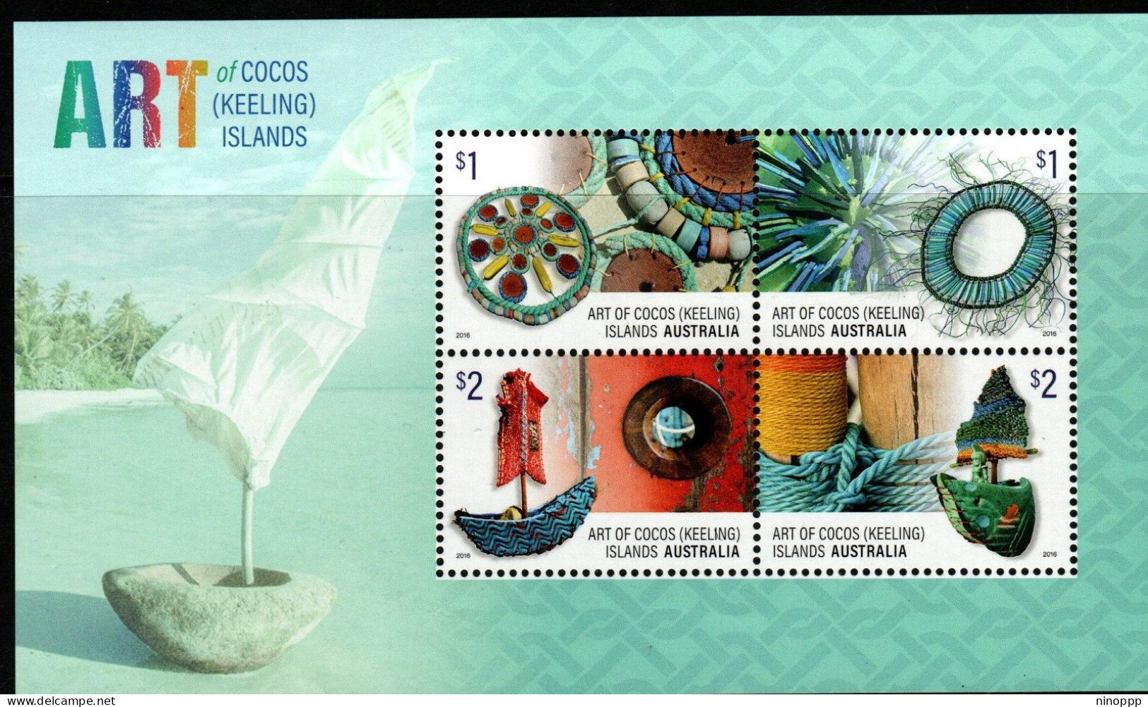 Cocos (Keeling) Islands SG 508 MS 2016 Arts,Mini Sheet,Mint Never Hinged - Islas Cocos (Keeling)