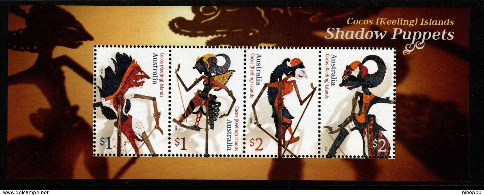 Cocos (Keeling) Islands SG 527 MS 2018 Shadow Puppets ,Mini Sheet,Mint Never Hinged - Islas Cocos (Keeling)