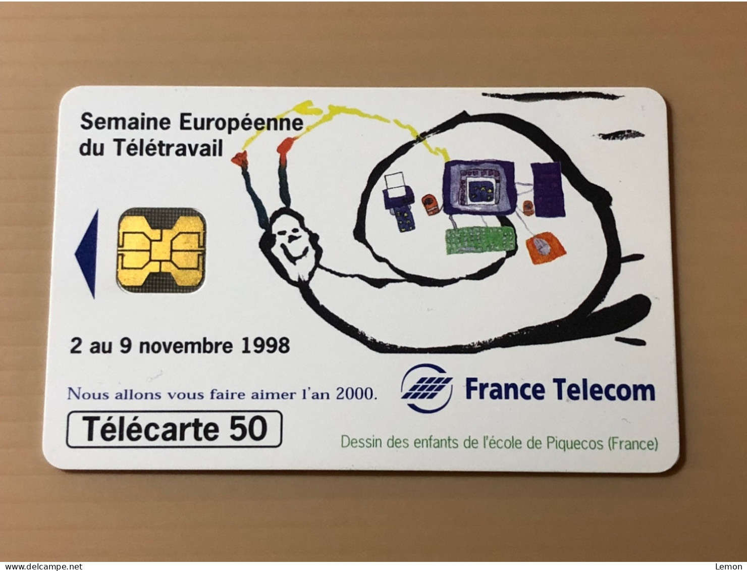 France Telecom Chip Telecarte Phonecard - Semaine Europeenne Du Teletravail - Set Of 1 Used Card - Autres & Non Classés