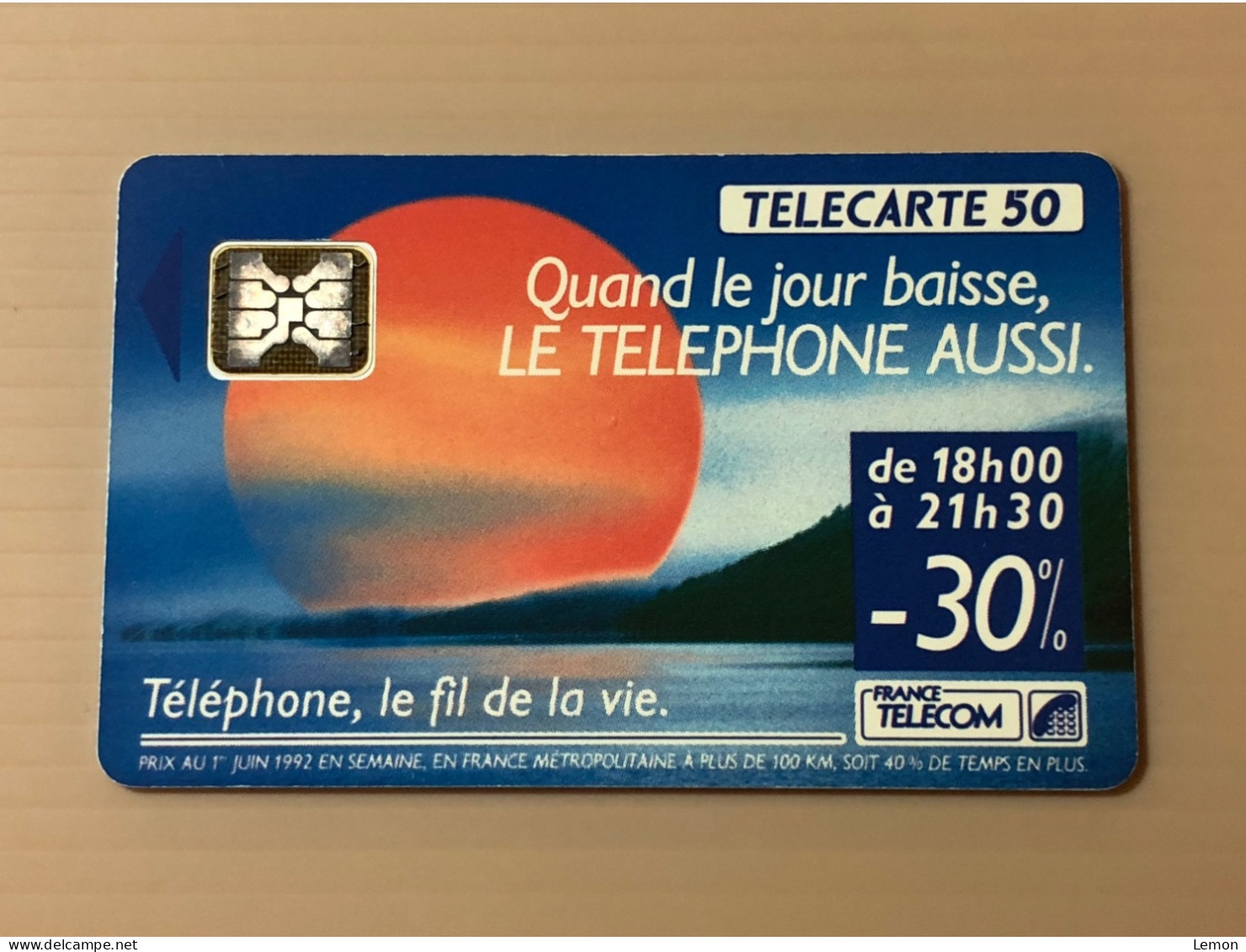 France Telecom Chip Telecarte Phonecard - Quand Le Jour Baisse  - Set Of 1 Used Card - Other & Unclassified