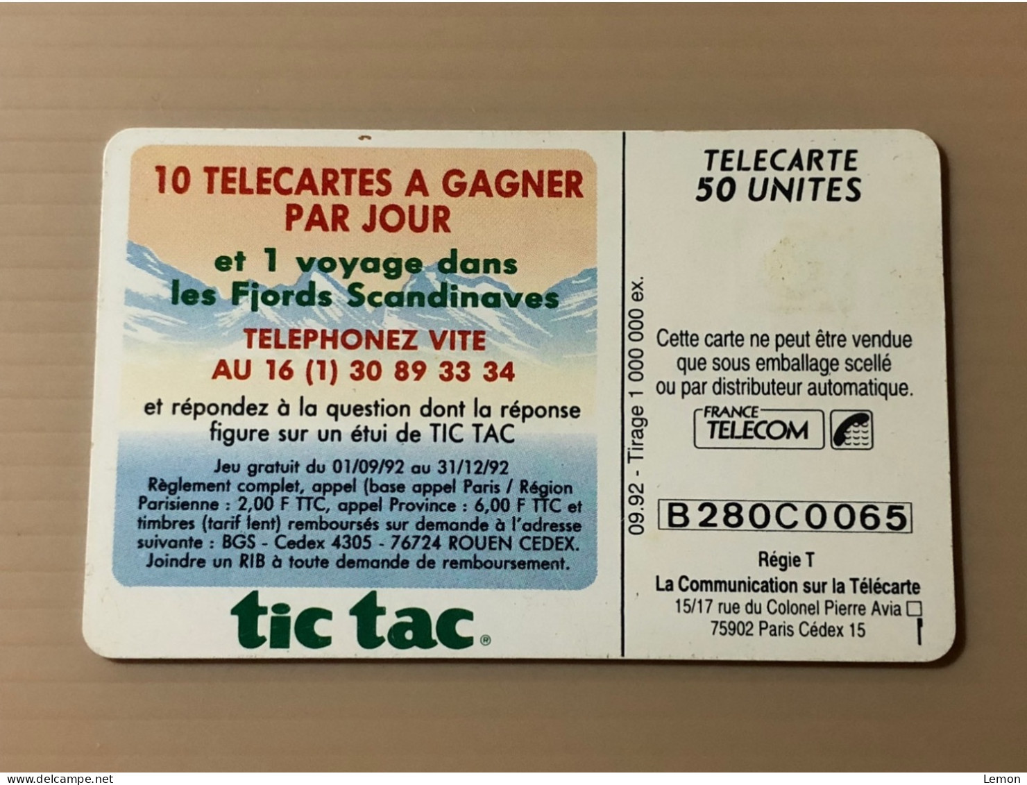 France Telecom Chip Telecarte Phonecard - Tic Tac - Set Of 1 Used Card - Sonstige & Ohne Zuordnung