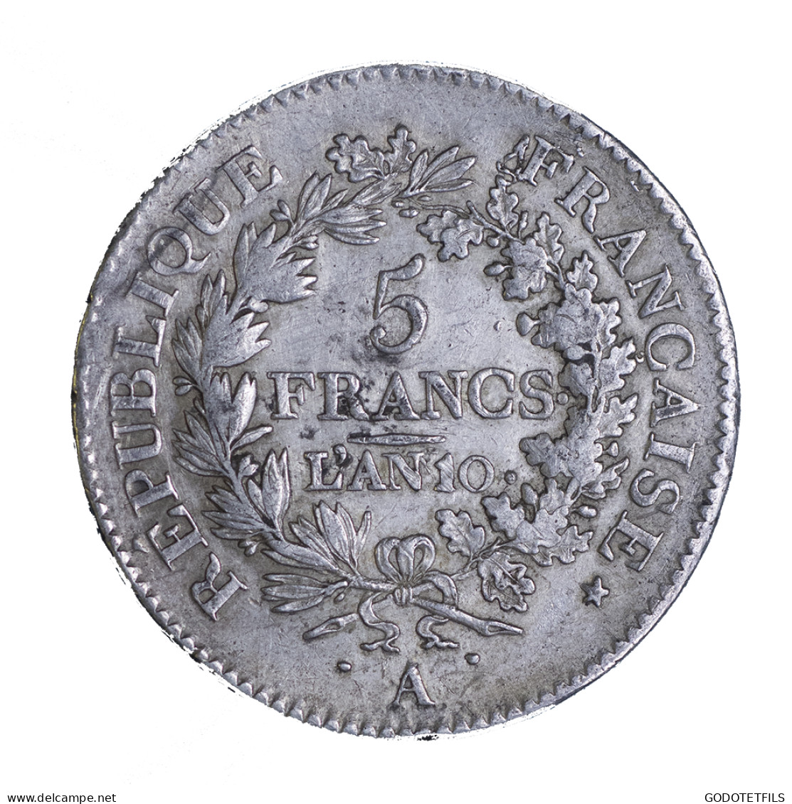 Consulat-Union Et Force 5 Francs An 10 (1802) Paris - 5 Francs