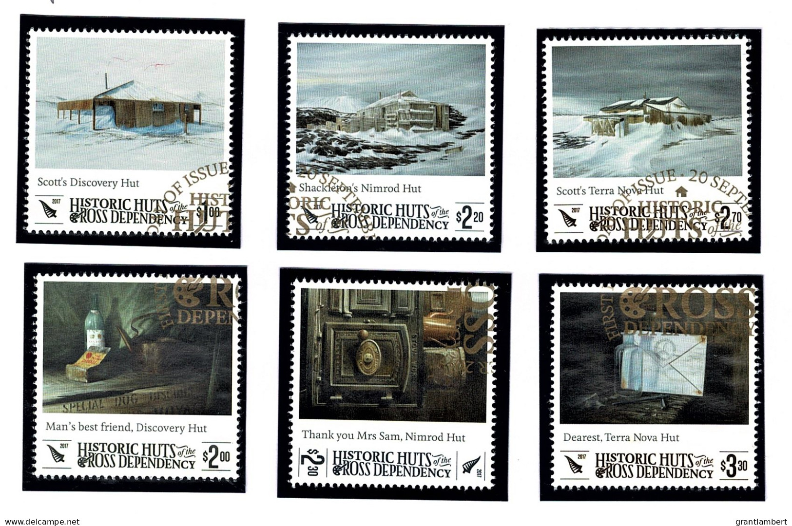 Ross Dependency (NZ) 2017 Historic Huts Set Of 6 Used - Gebruikt